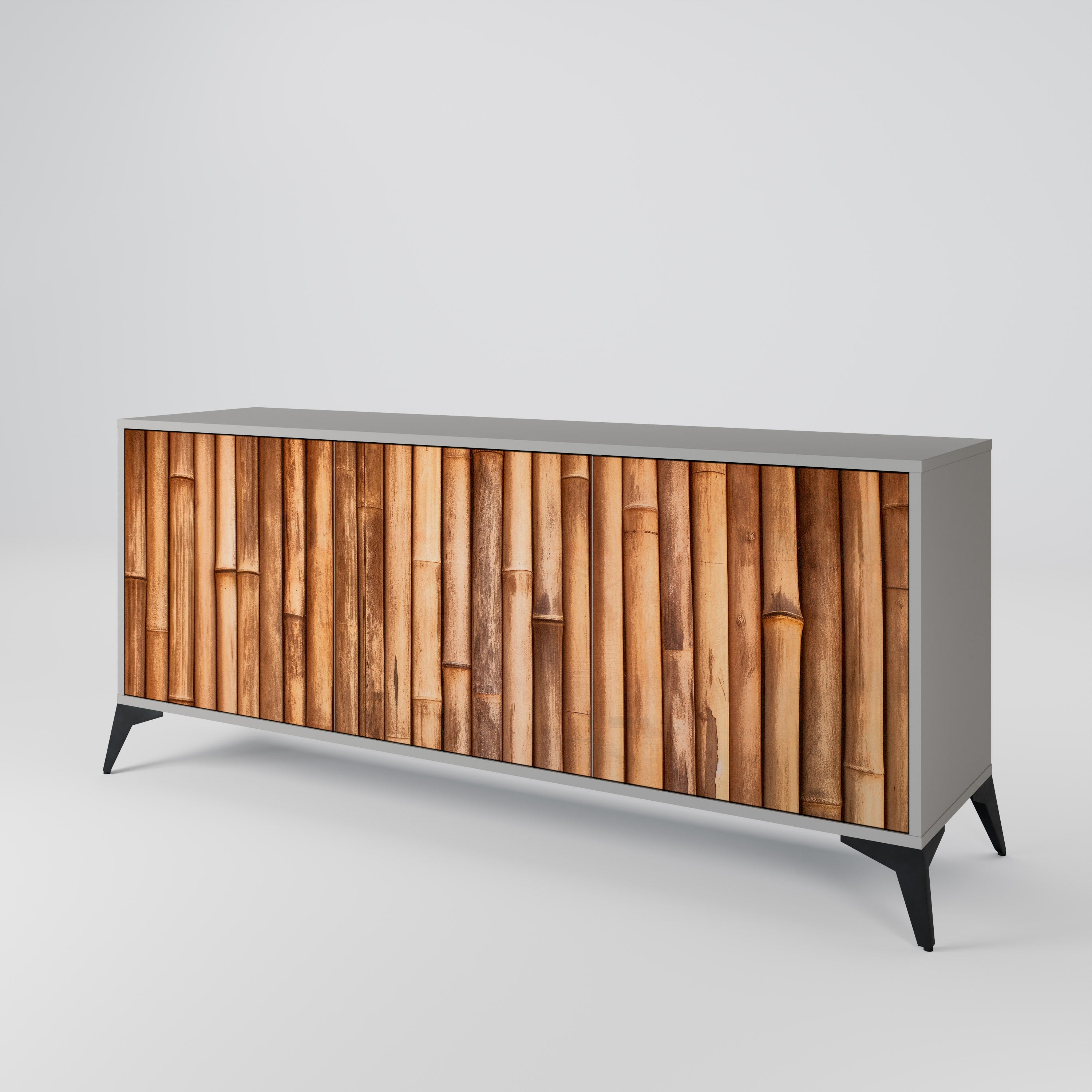 NATURAL WOOD 3-Door Sideboard