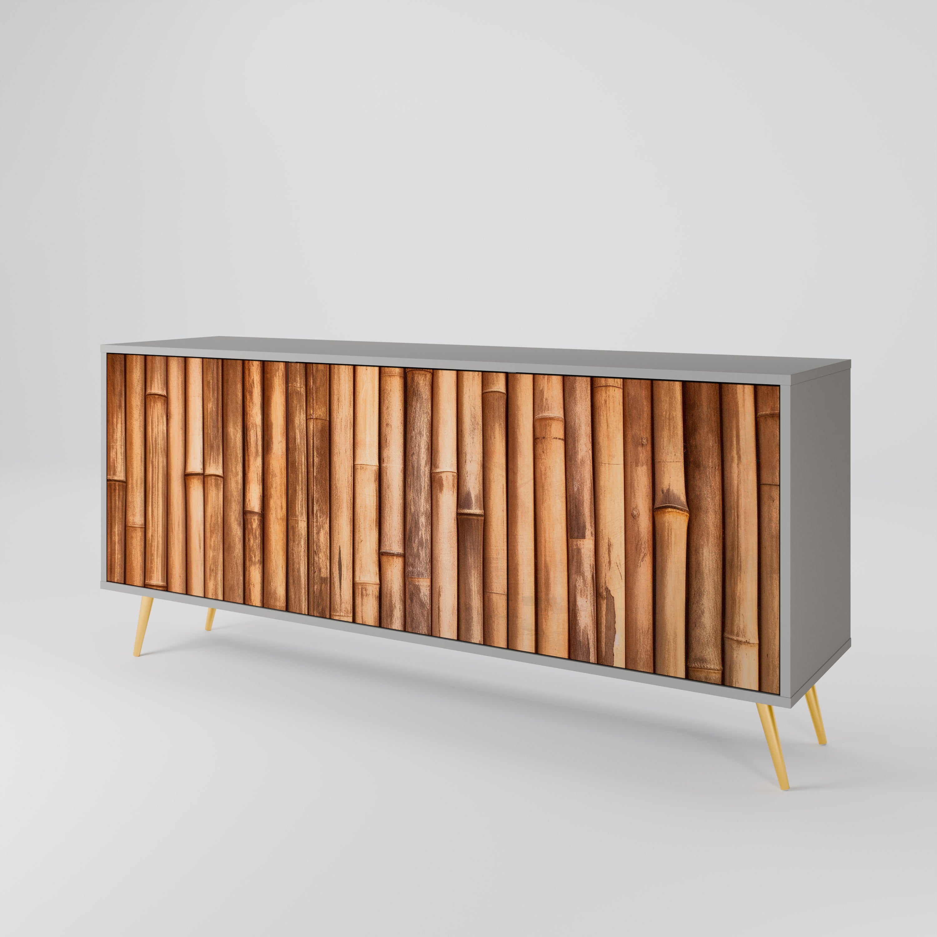 NATURAL WOOD 3-Door Sideboard