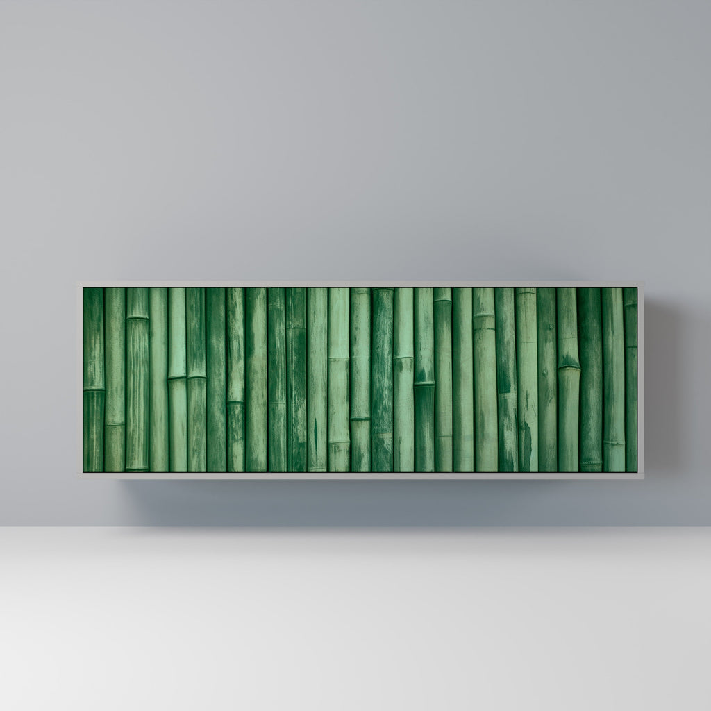 Buffet 3 portes VERT NATUREL finition grise