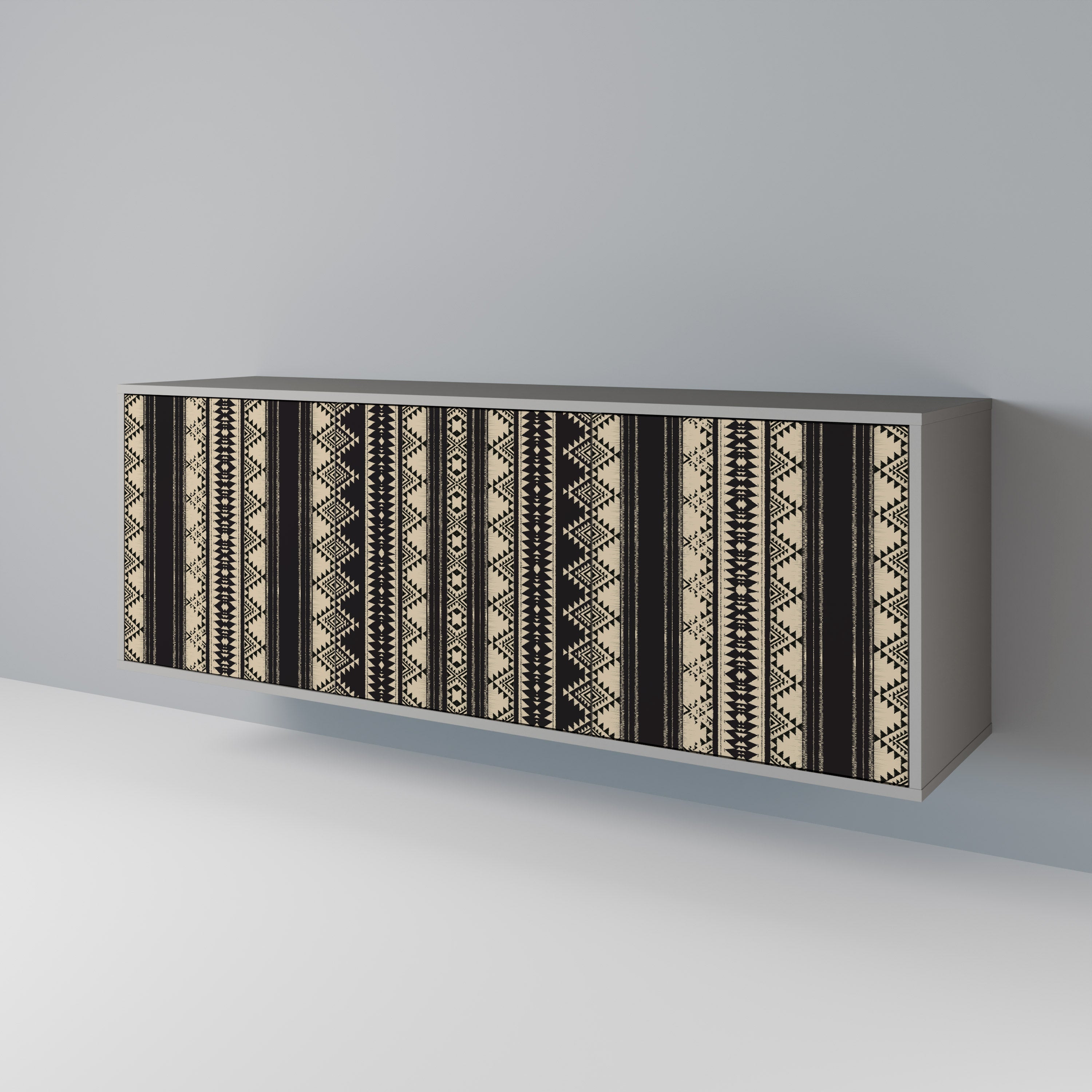 Buffet 3 portes AZTEC finition grise