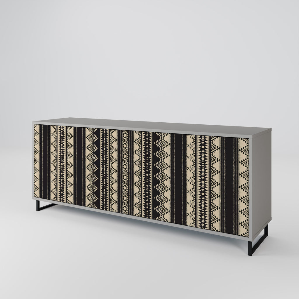 Buffet 3 portes AZTEC finition grise