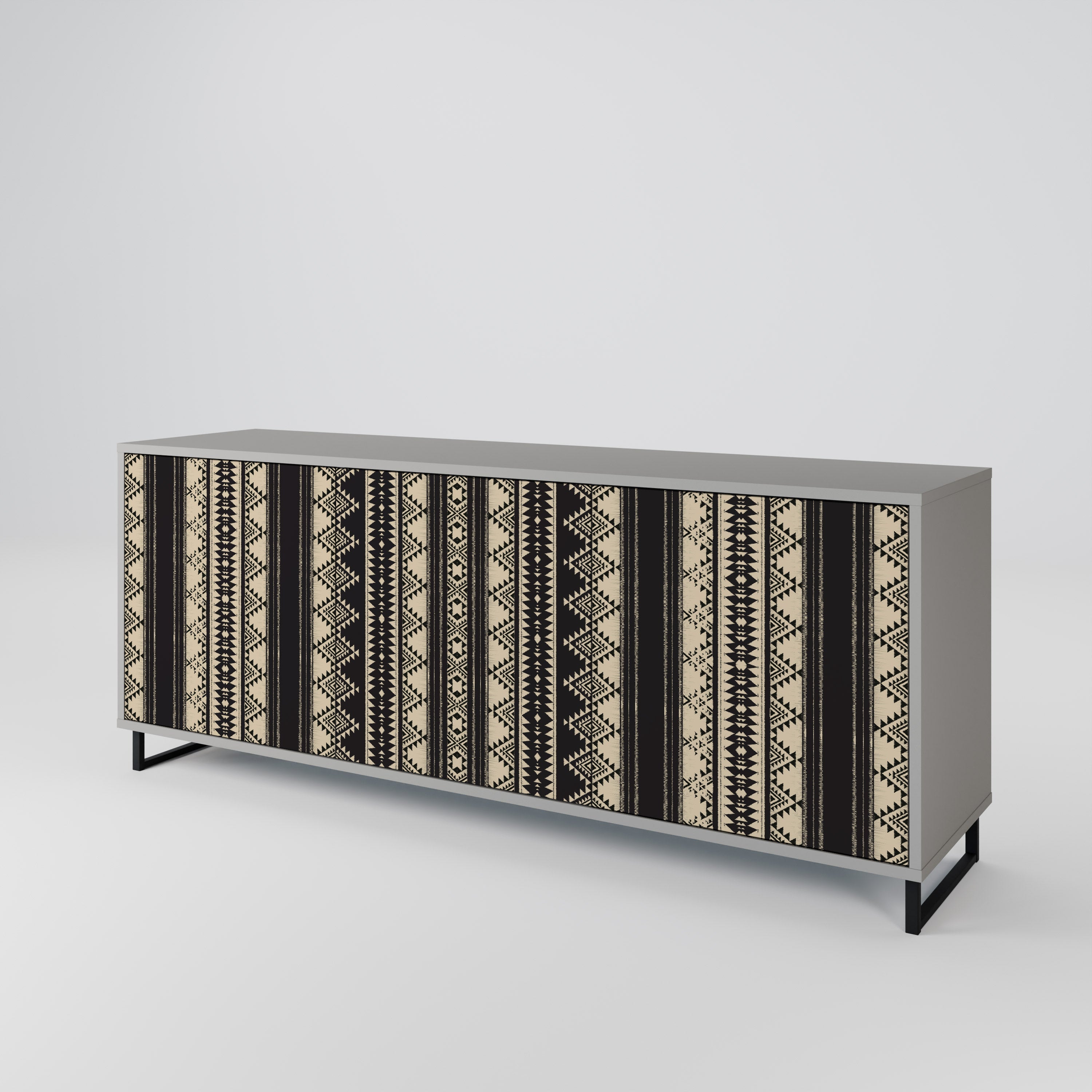 Buffet 3 portes AZTEC finition grise