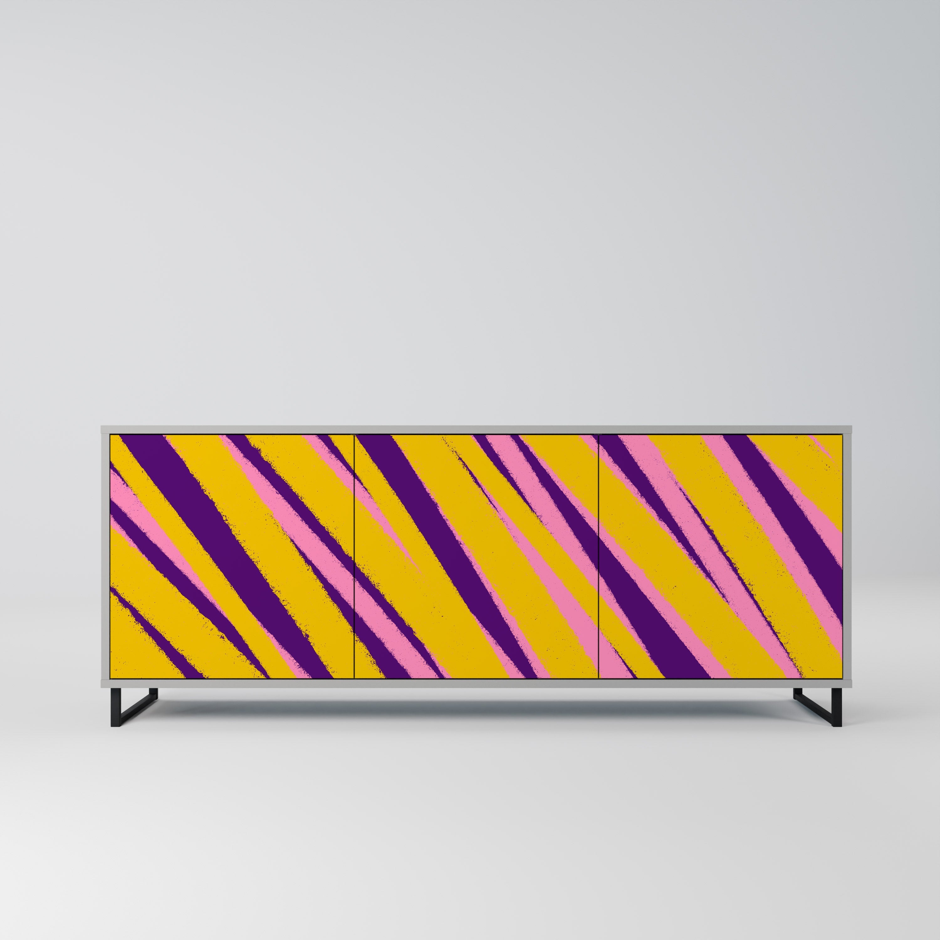 Buffet 3 portes DREAMS COME TRUE en finition grise