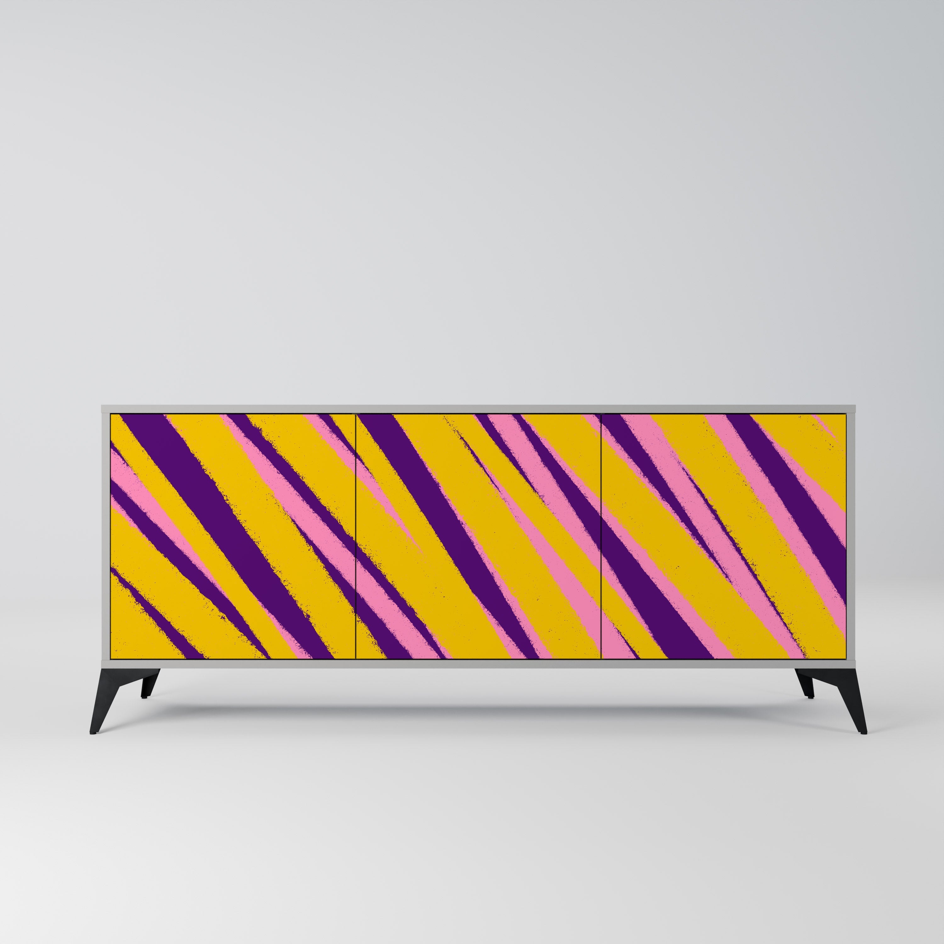 Buffet 3 portes DREAMS COME TRUE en finition grise