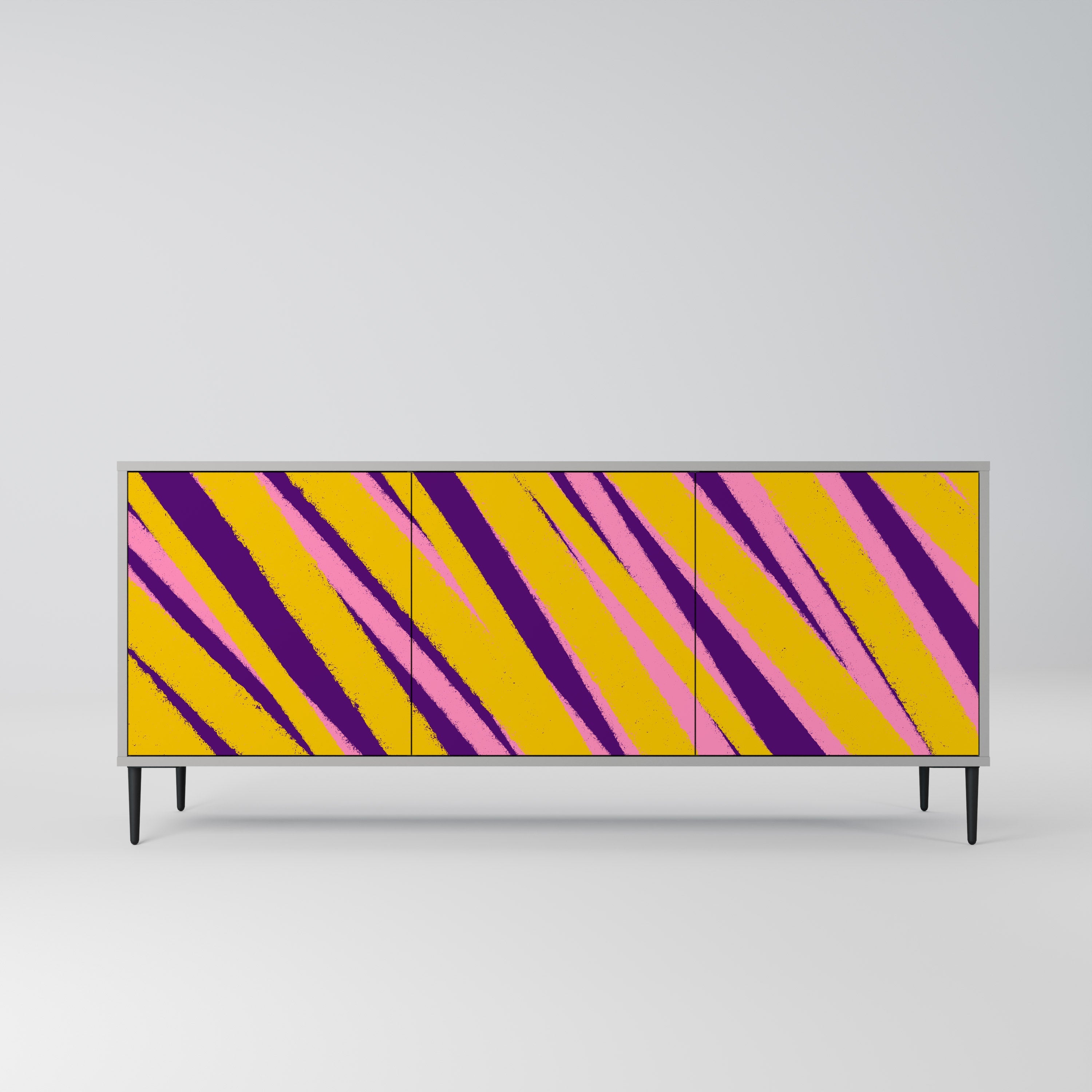 Buffet 3 portes DREAMS COME TRUE en finition grise