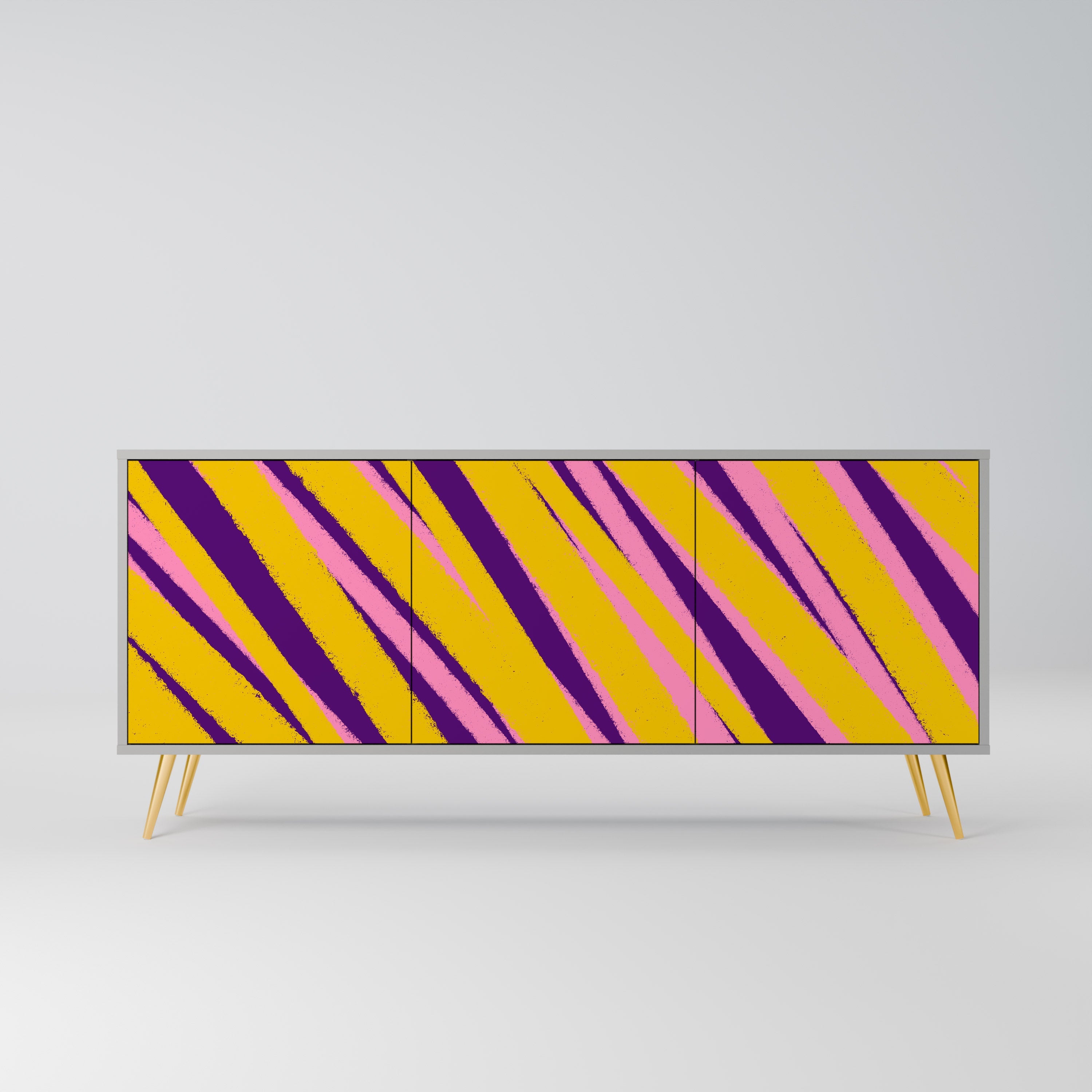 Buffet 3 portes DREAMS COME TRUE en finition grise