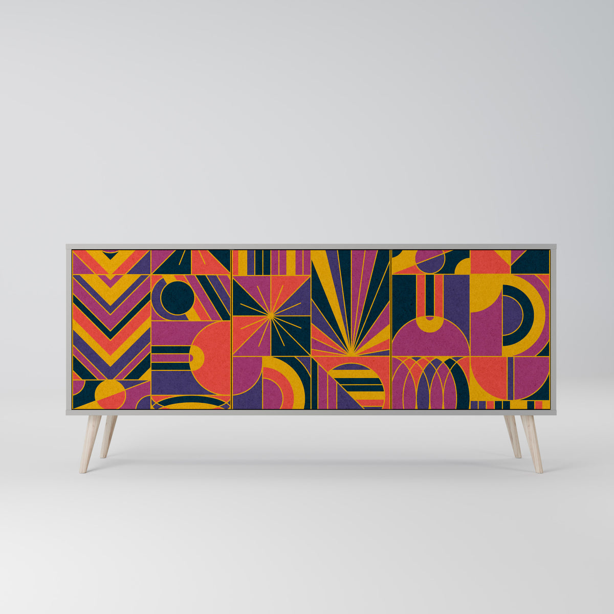 ELECTRIC PATTERNS 3-Door Sideboard