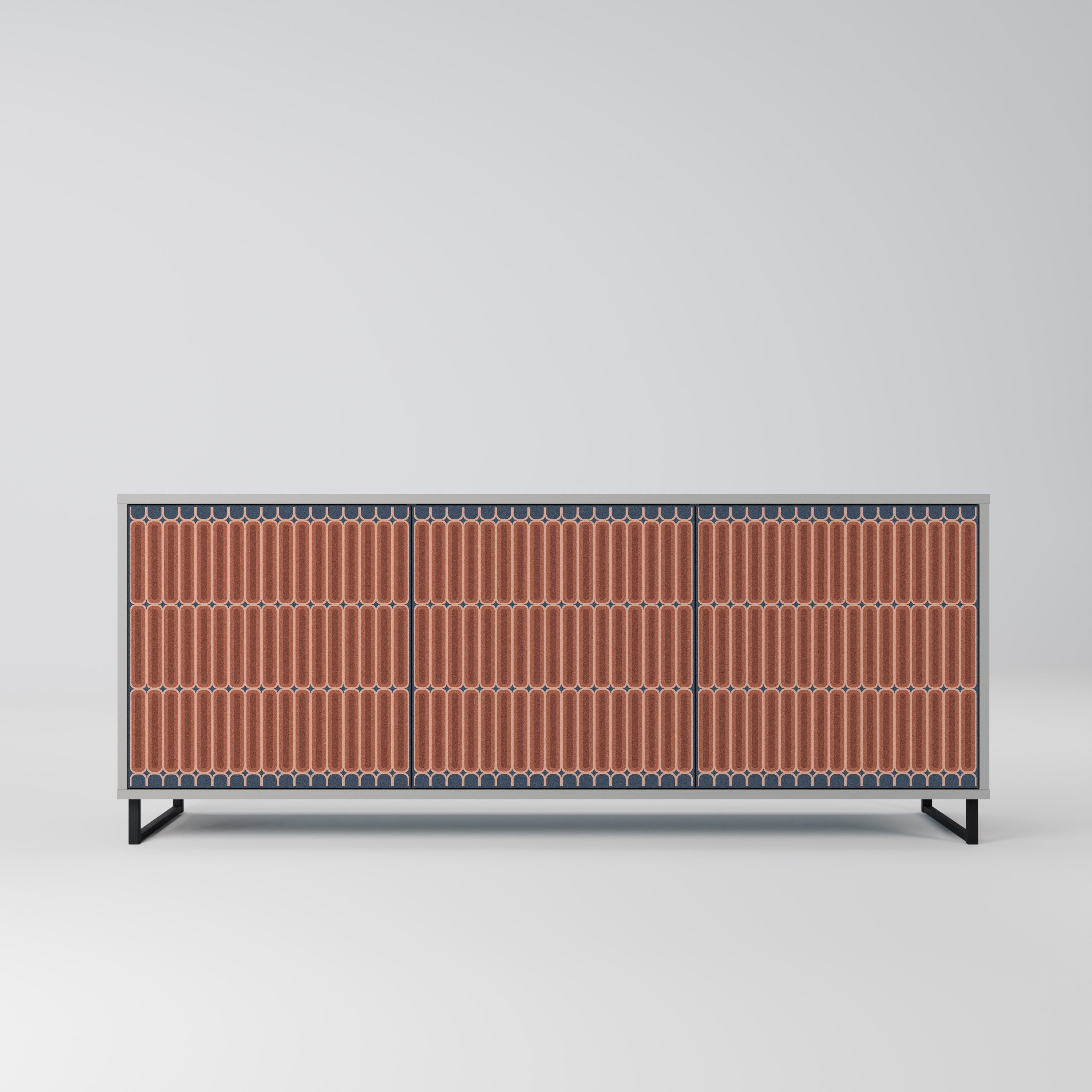 Buffet 3 portes HYPNOTIC GATE finition grise