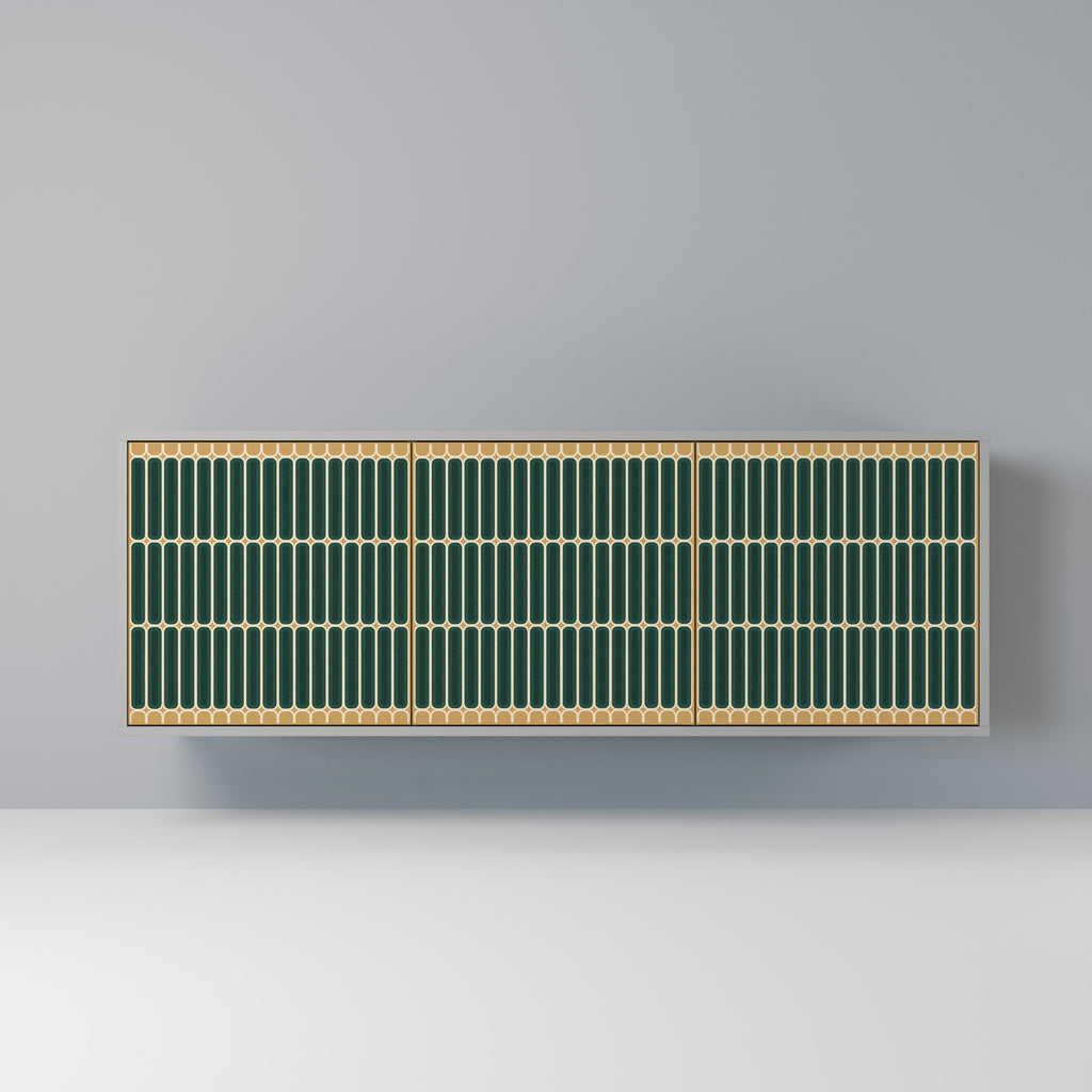 Buffet 3 portes ILUSION GATE finition grise