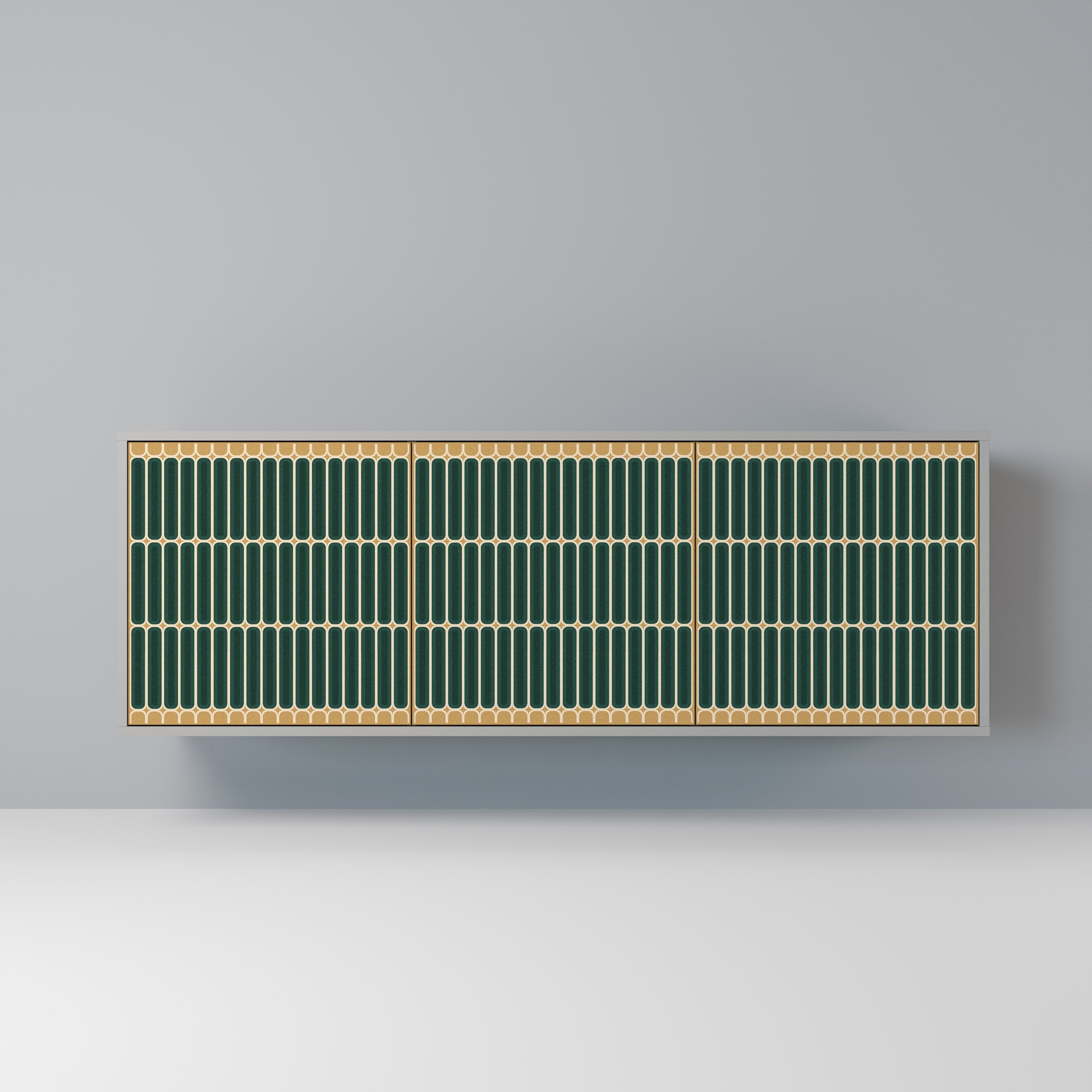 Buffet 3 portes ILUSION GATE finition grise