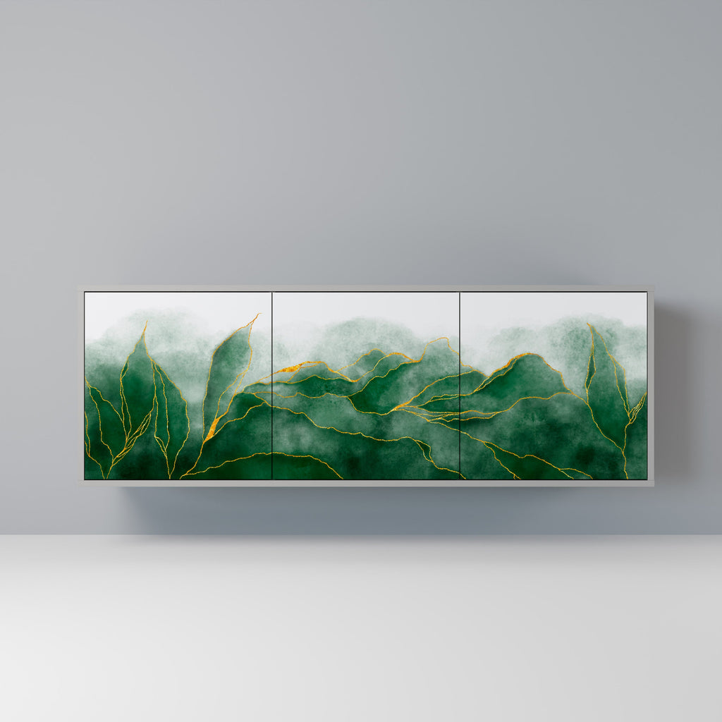 Buffet 3 portes EXPENSIVE NATURE en finition grise