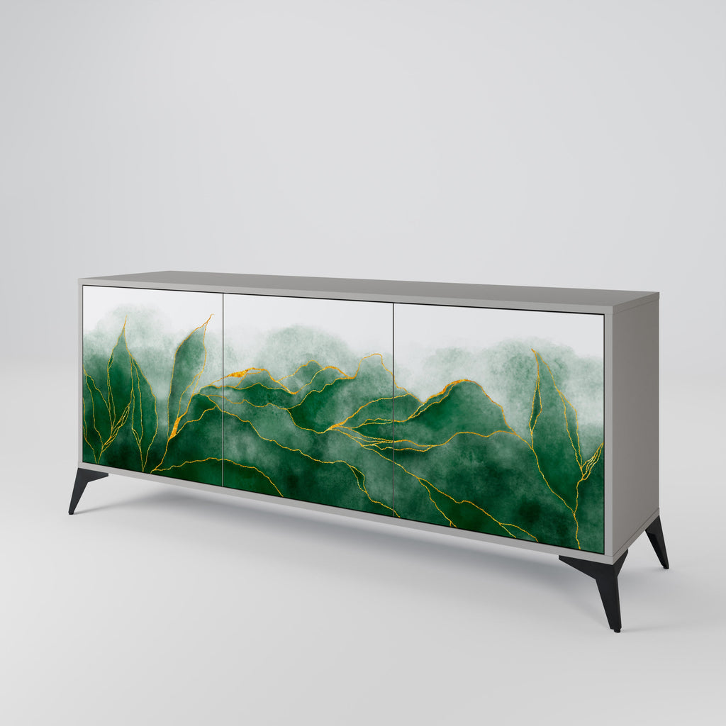 Buffet 3 portes EXPENSIVE NATURE en finition grise