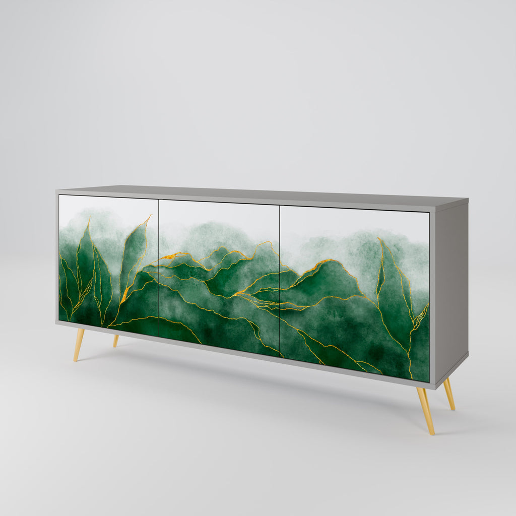 Buffet 3 portes EXPENSIVE NATURE en finition grise