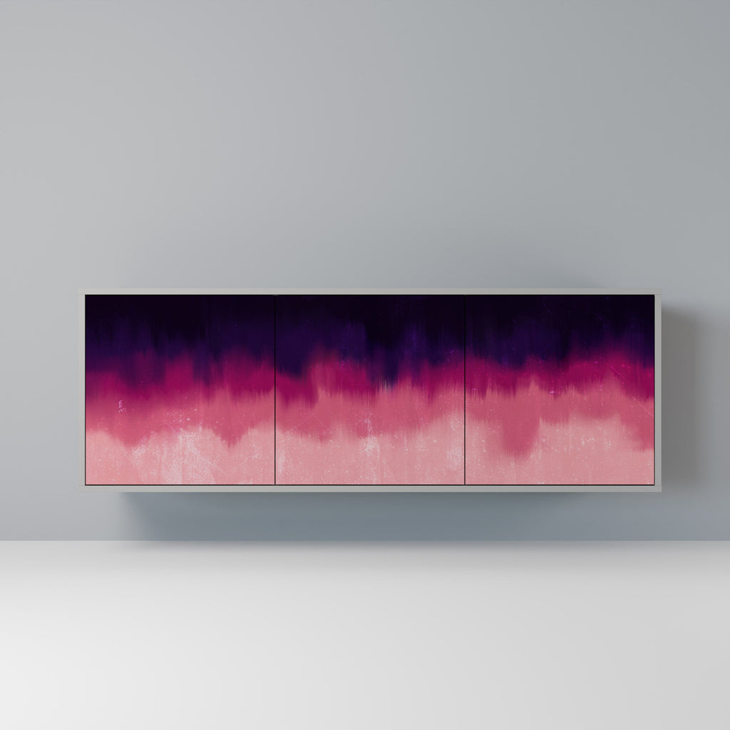 Buffet 3 portes AURORA BOREALIS finition grise