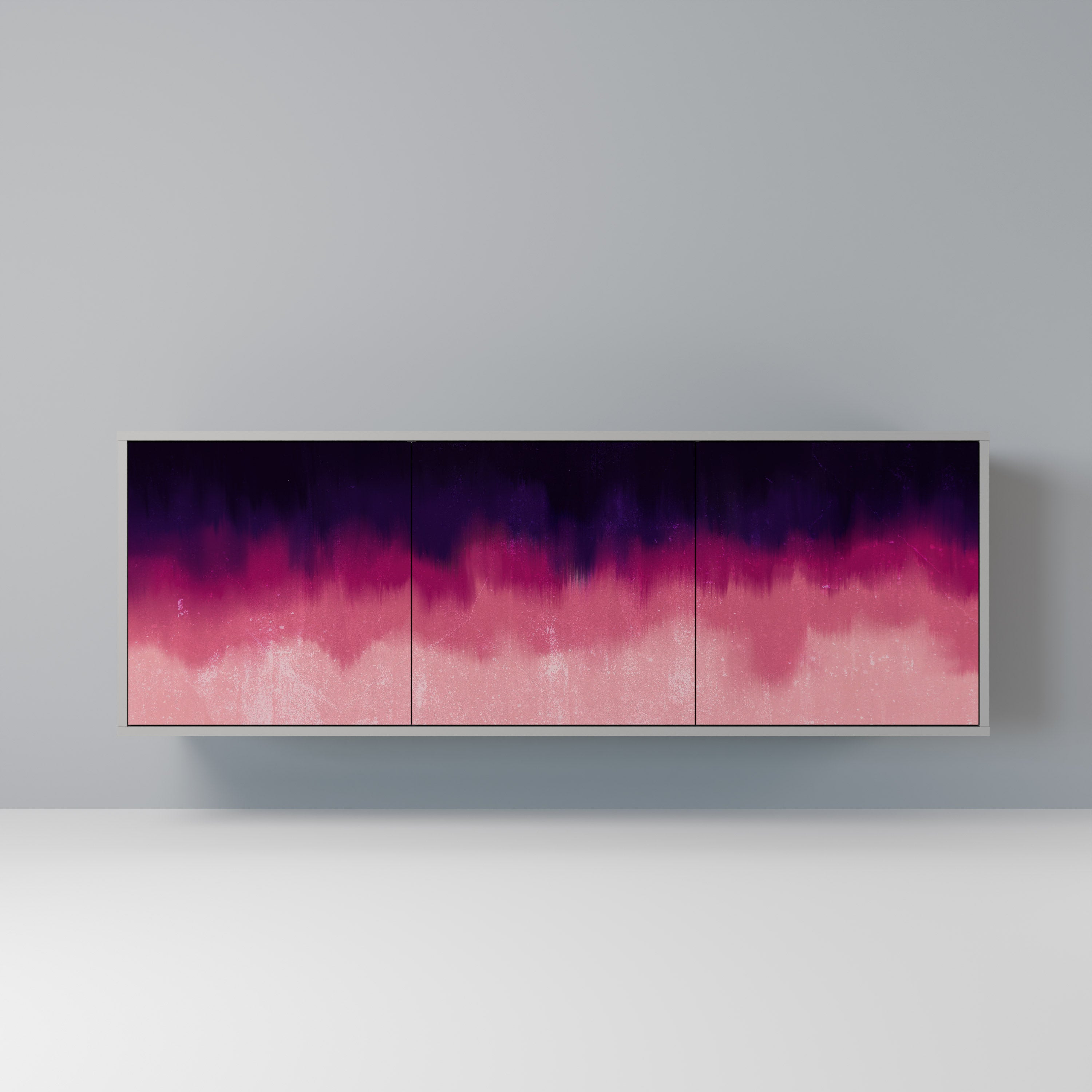 Buffet 3 portes AURORA BOREALIS finition grise