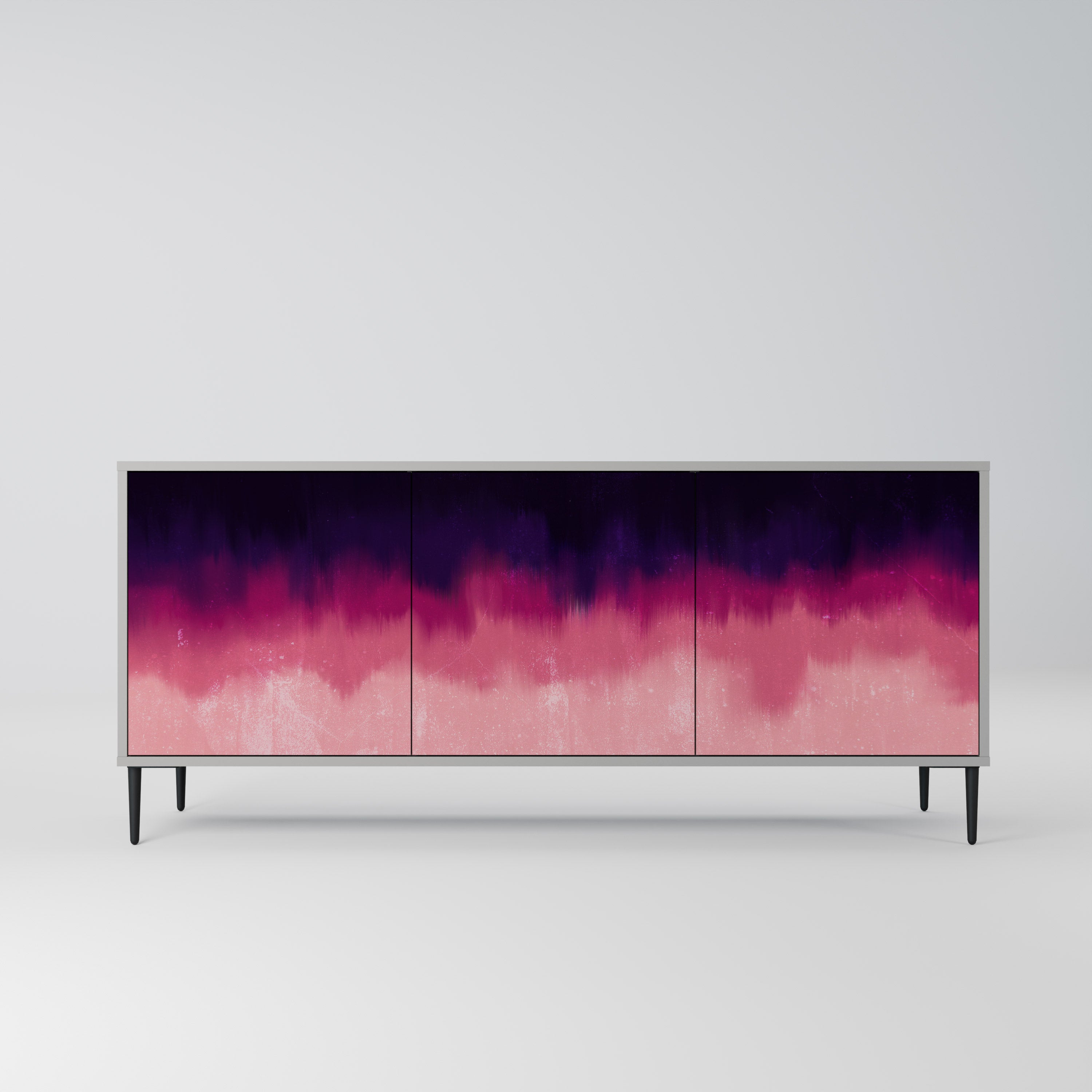 Buffet 3 portes AURORA BOREALIS finition grise