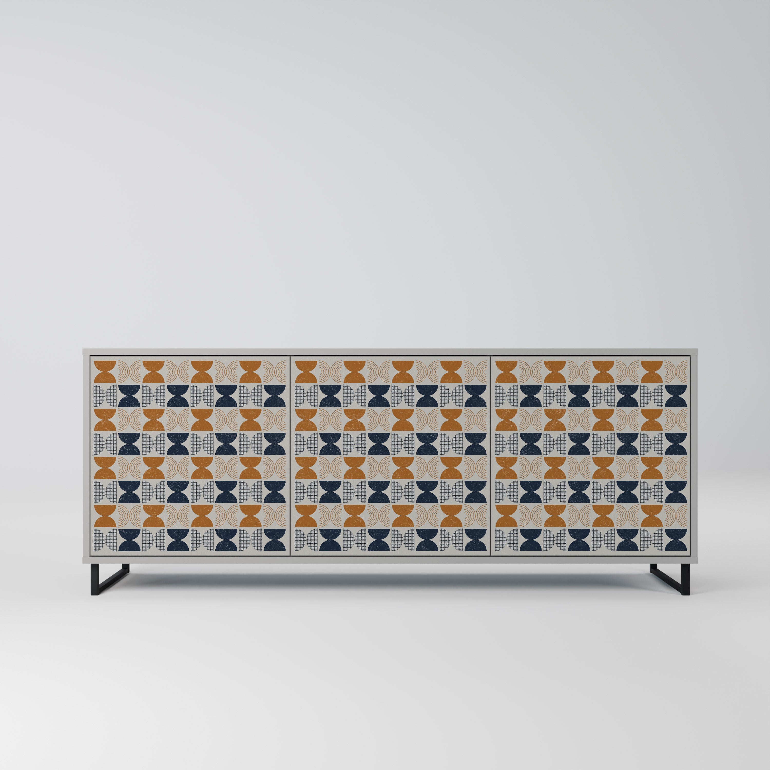 Buffet 3 portes REFLECTION RANGE en finition grise