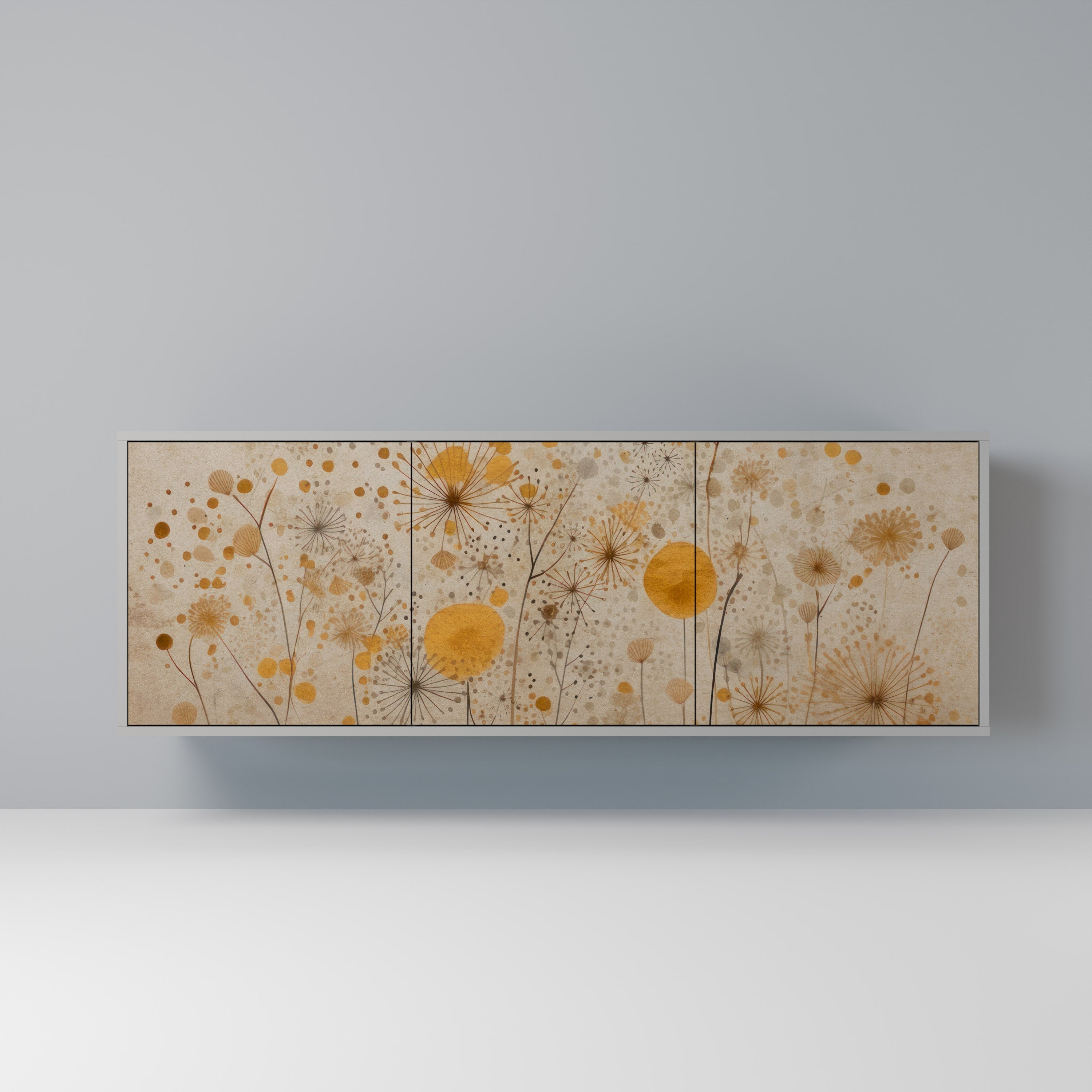 Buffet 3 portes MORNING GLADE en finition grise