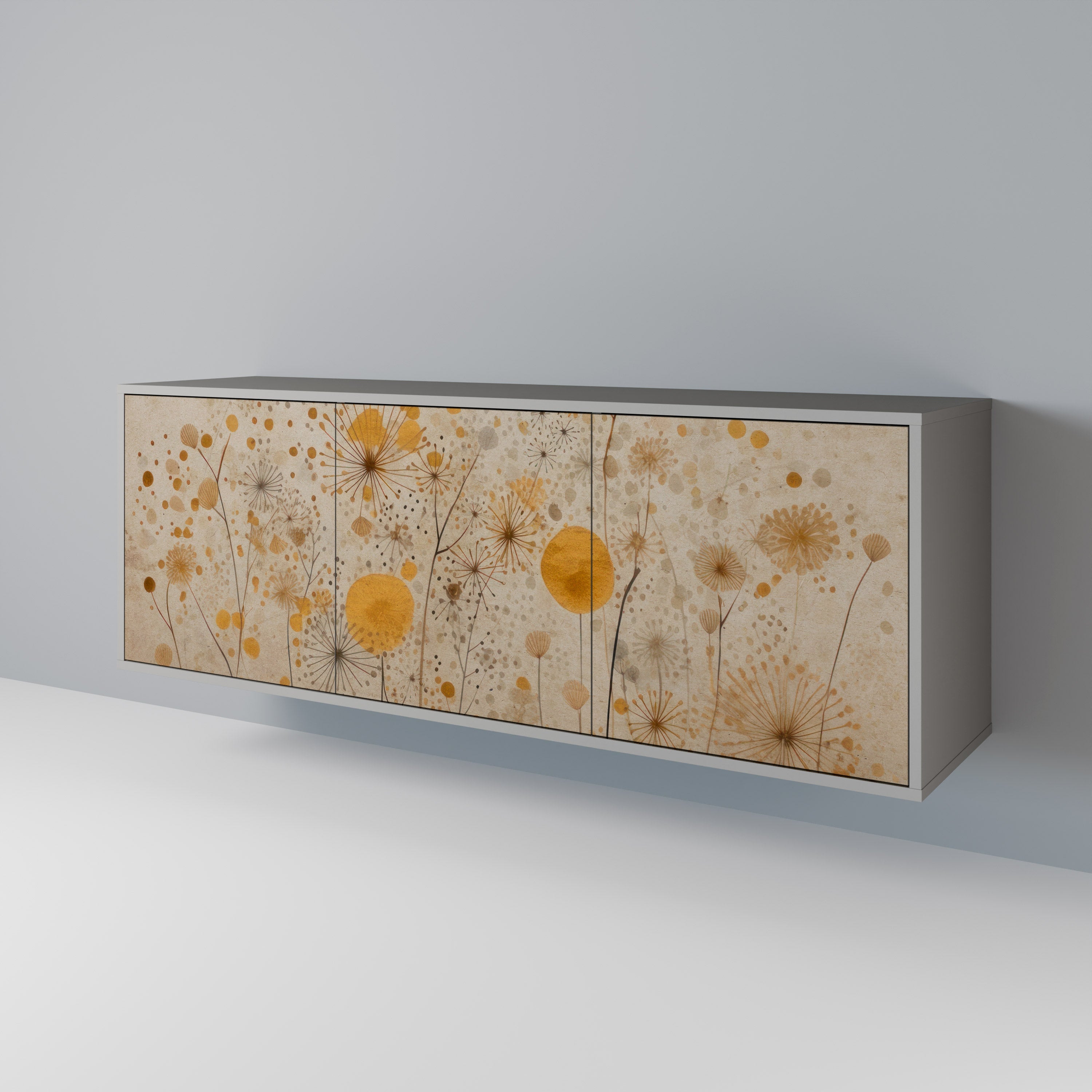 Buffet 3 portes MORNING GLADE en finition grise