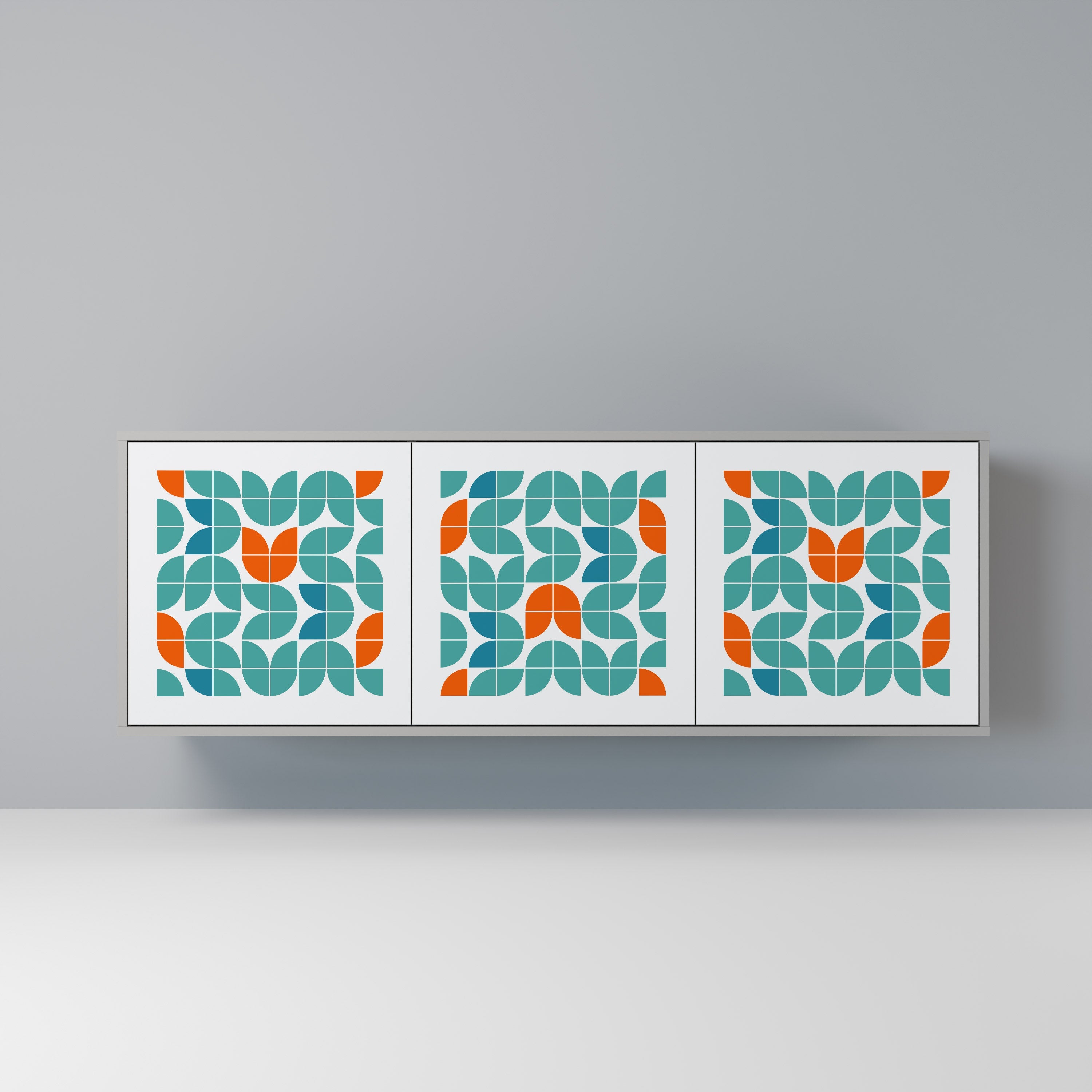 Buffet 3 portes BE THE CHANGE en finition grise