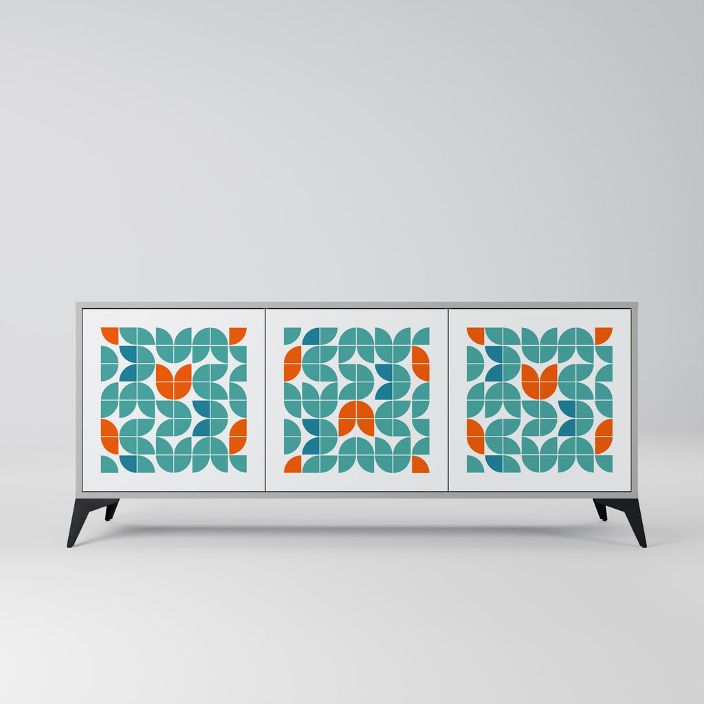 Buffet 3 portes BE THE CHANGE en finition grise