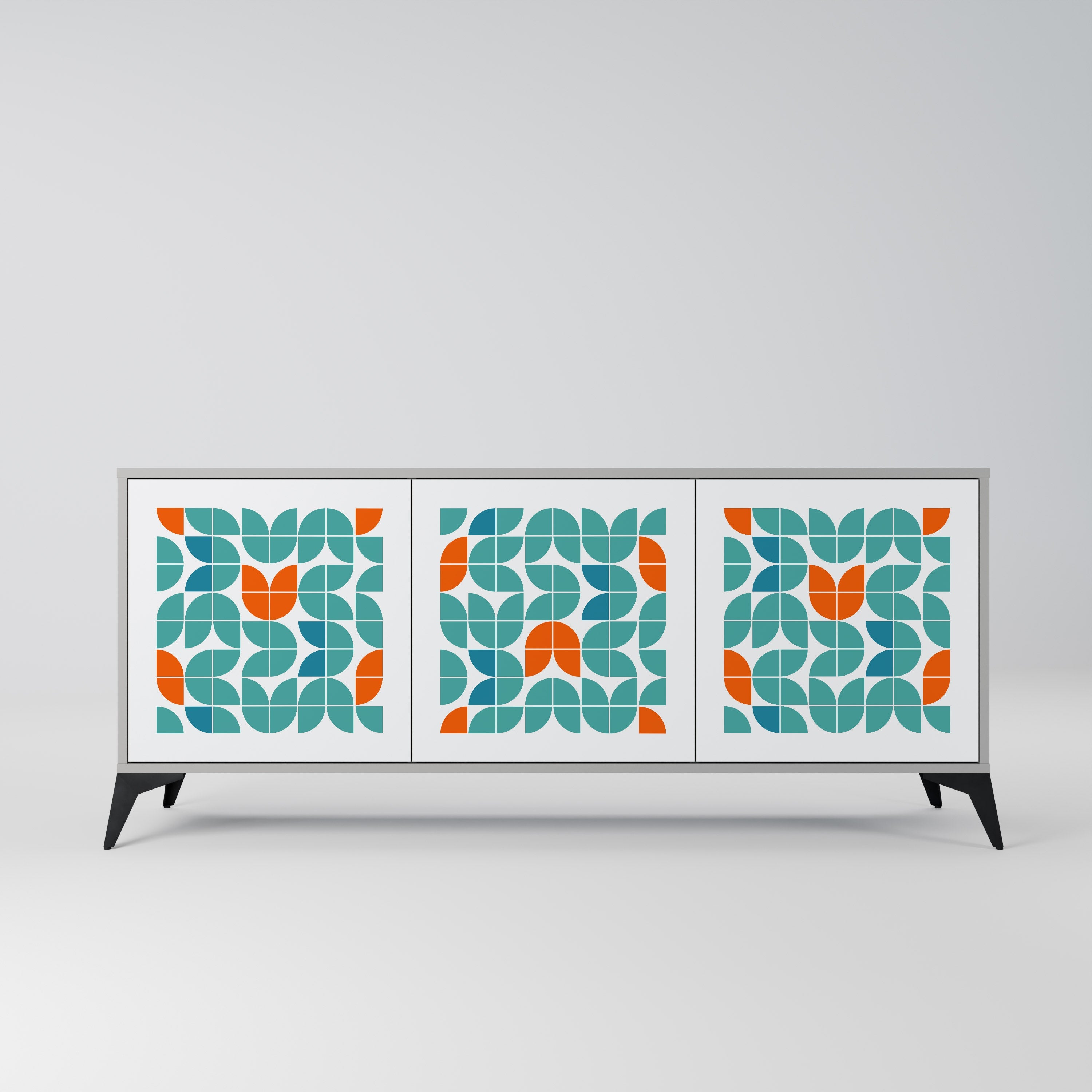 Buffet 3 portes BE THE CHANGE en finition grise