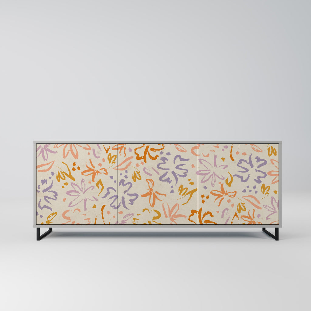 Buffet 3 portes SPRING WHIMSY en finition grise