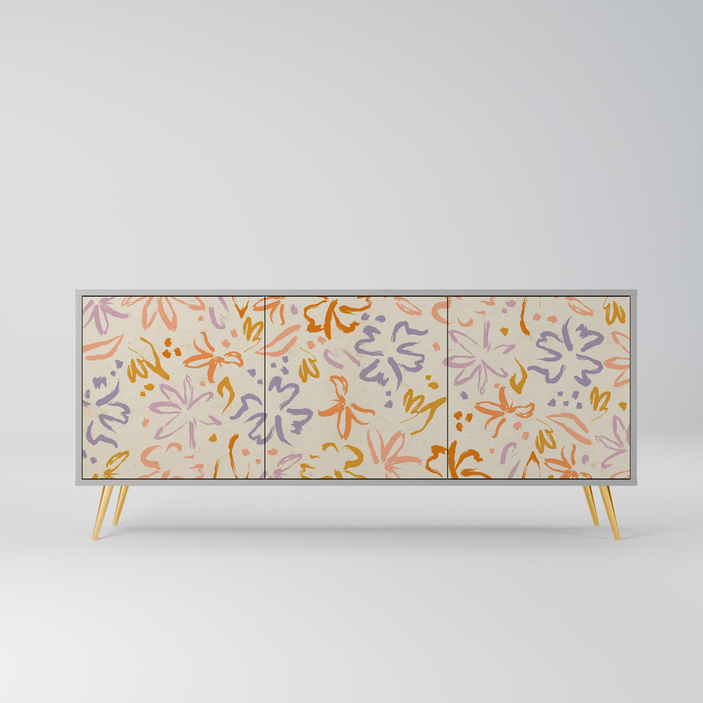 Buffet 3 portes SPRING WHIMSY en finition grise