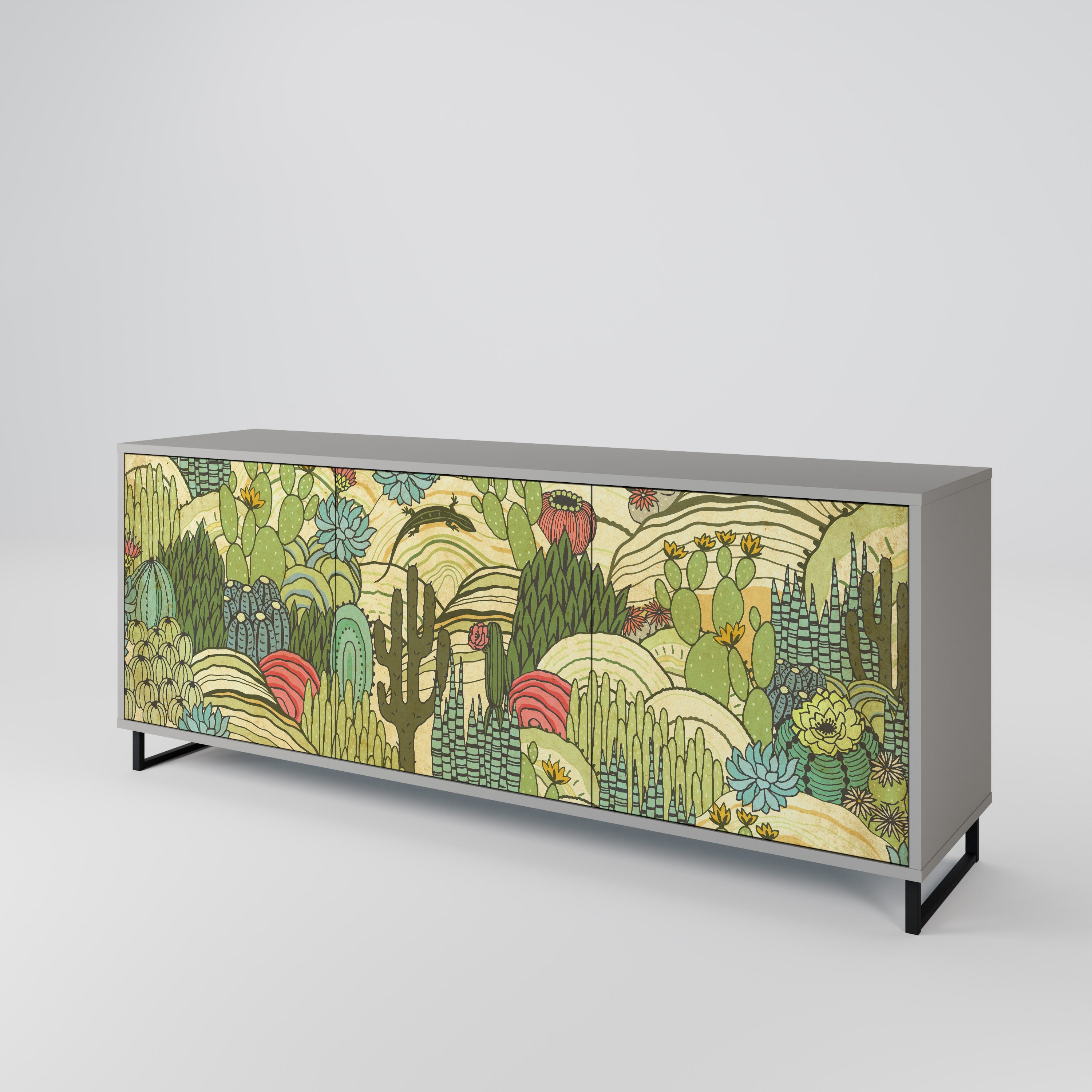 SUCCULENTS KALEIDOSCOPE 3-Door Sideboard