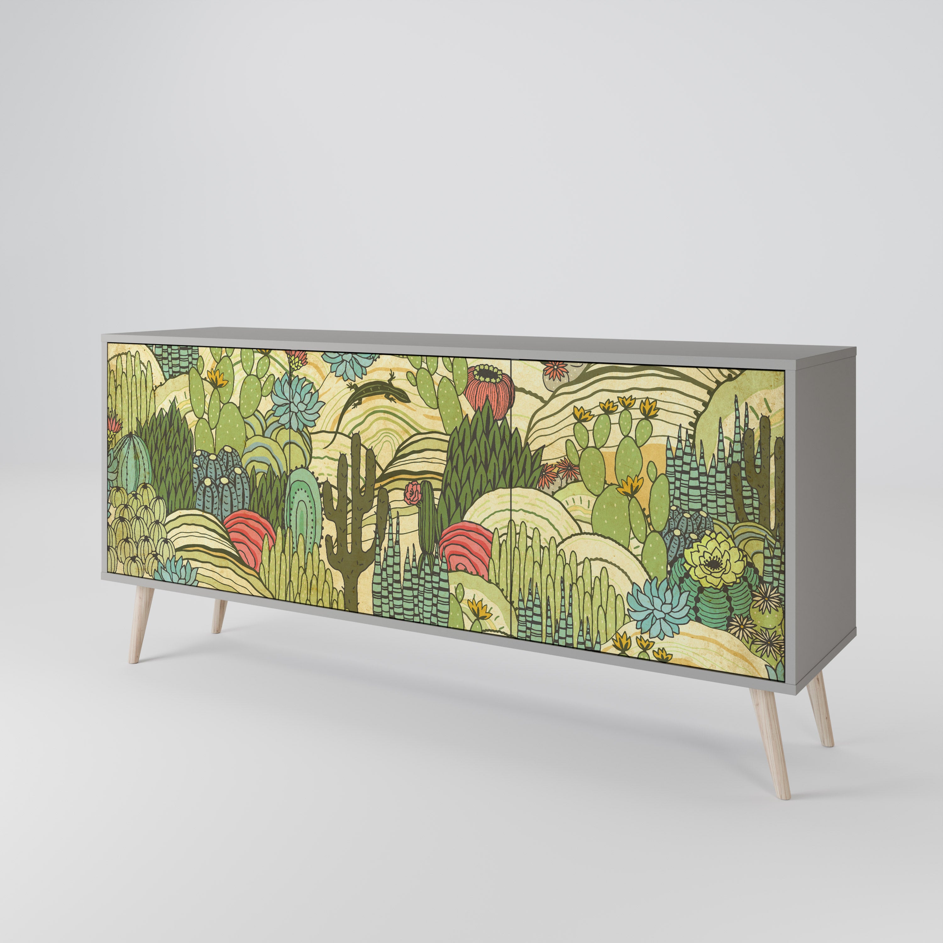 SUCCULENTS KALEIDOSCOPE 3-Door Sideboard
