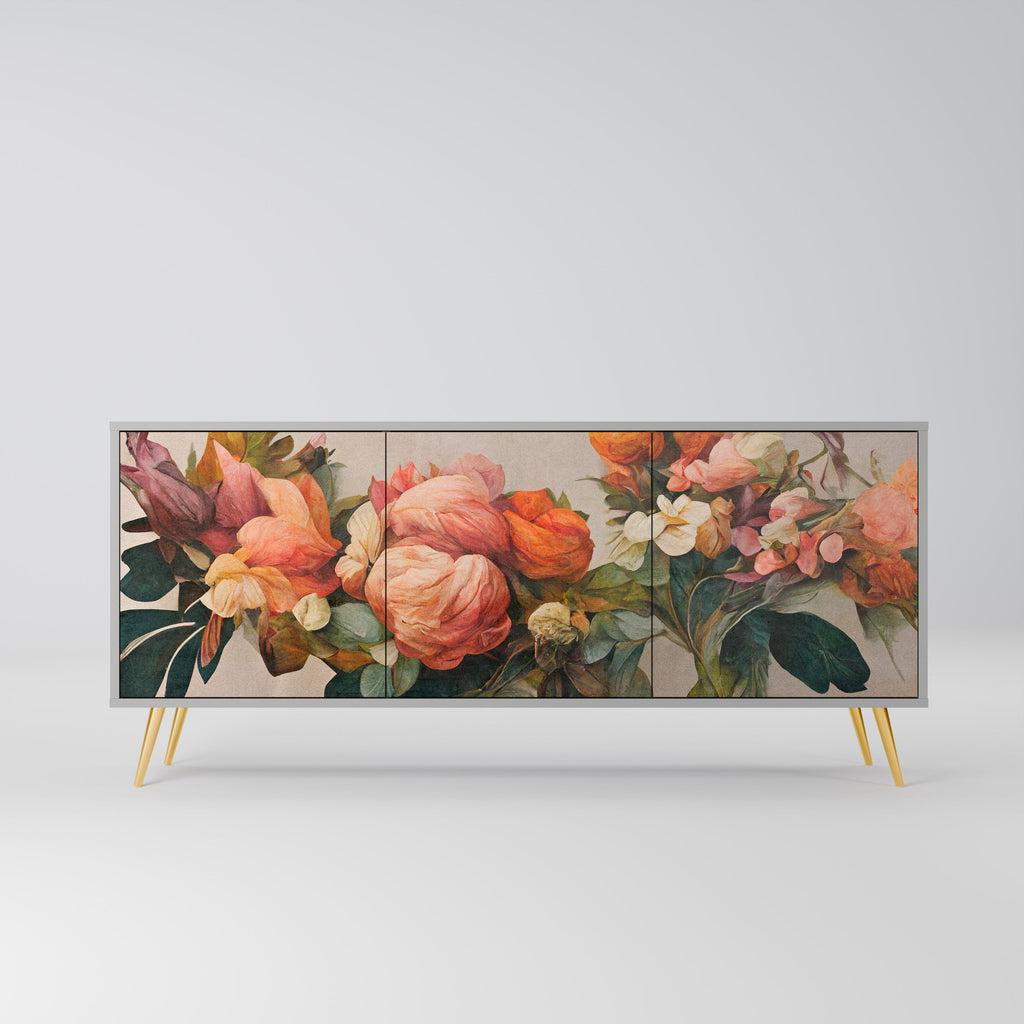 Buffet 3 portes STYLISH BEAUTY en finition grise