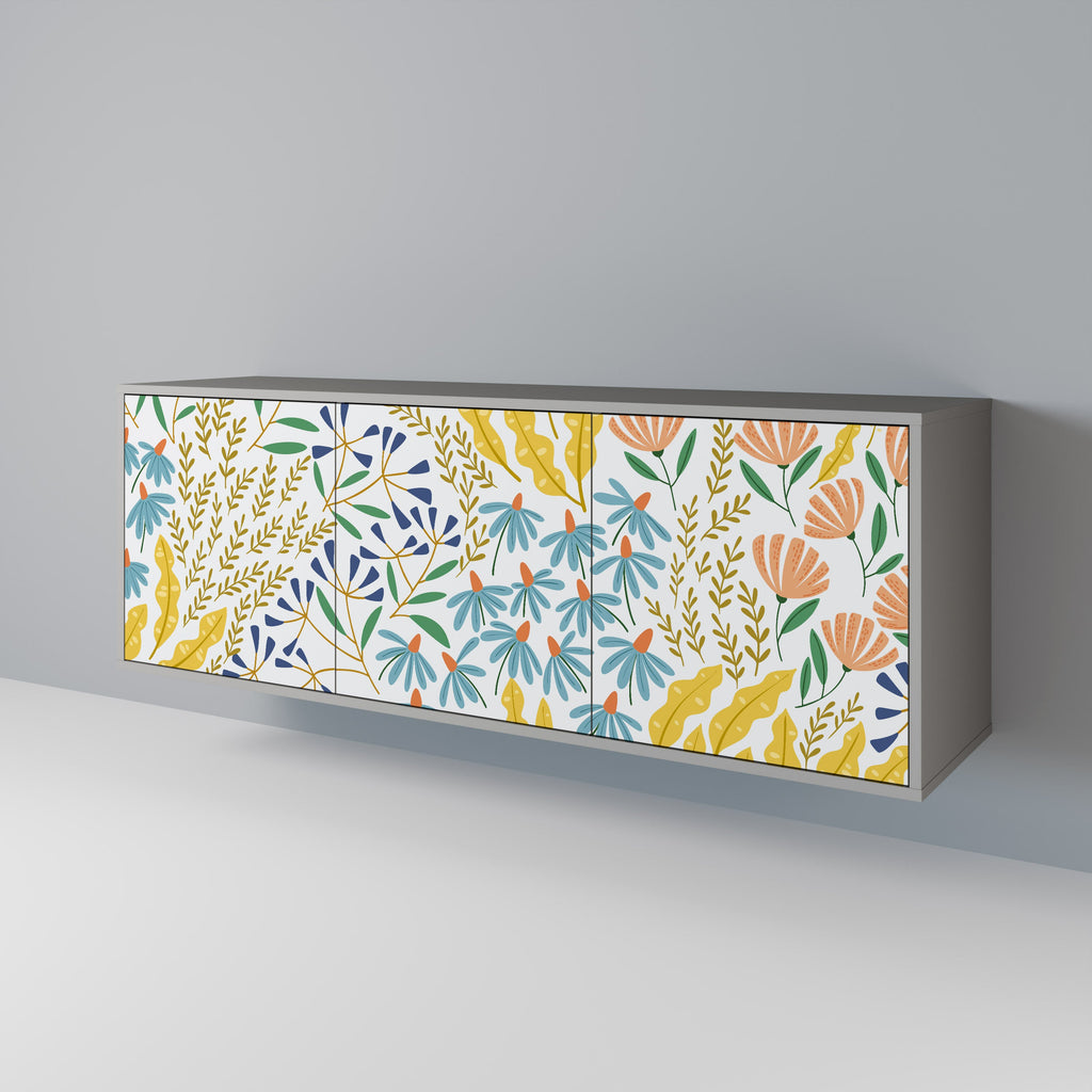 Buffet 3 portes HELLO SPRING finition grise