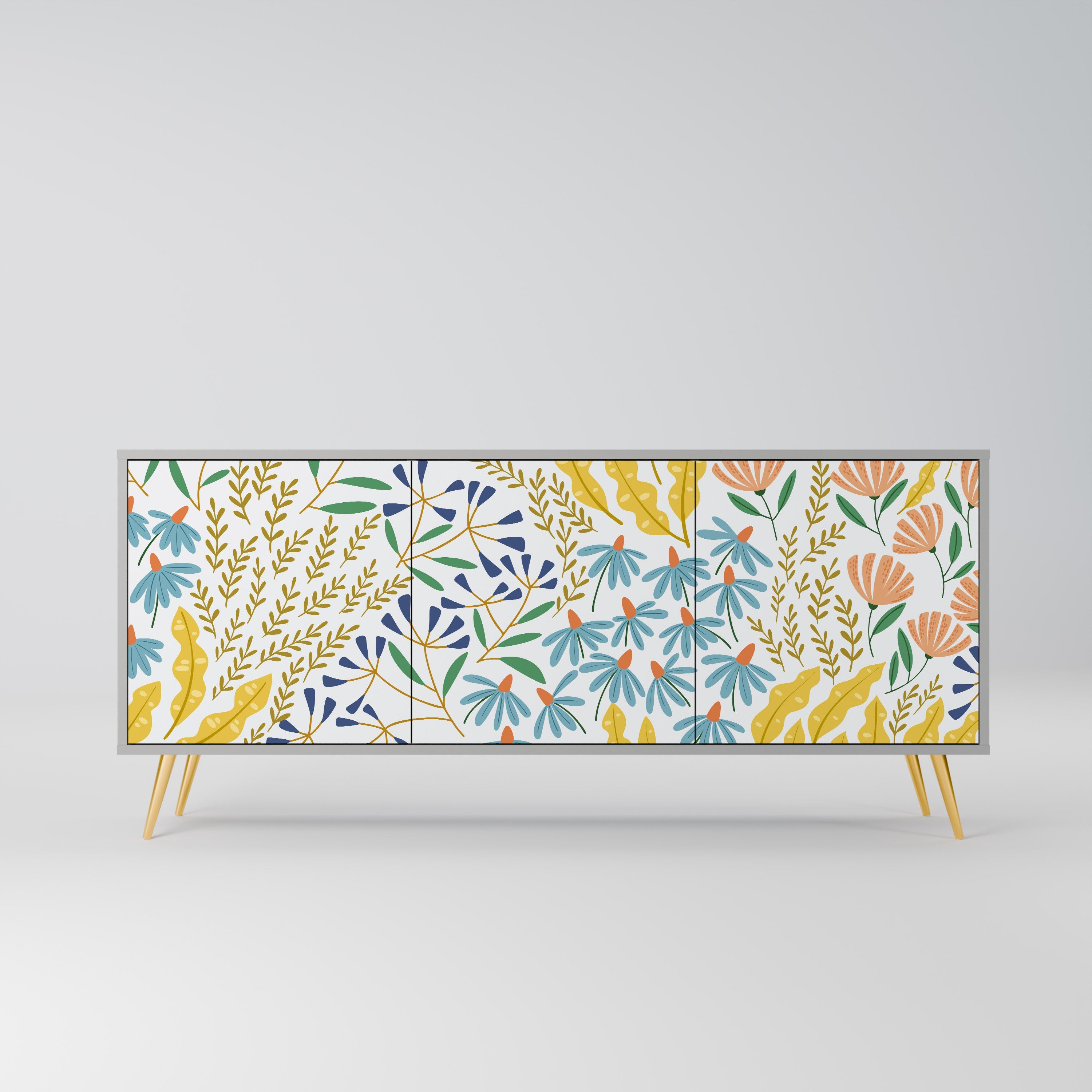 Buffet 3 portes HELLO SPRING finition grise