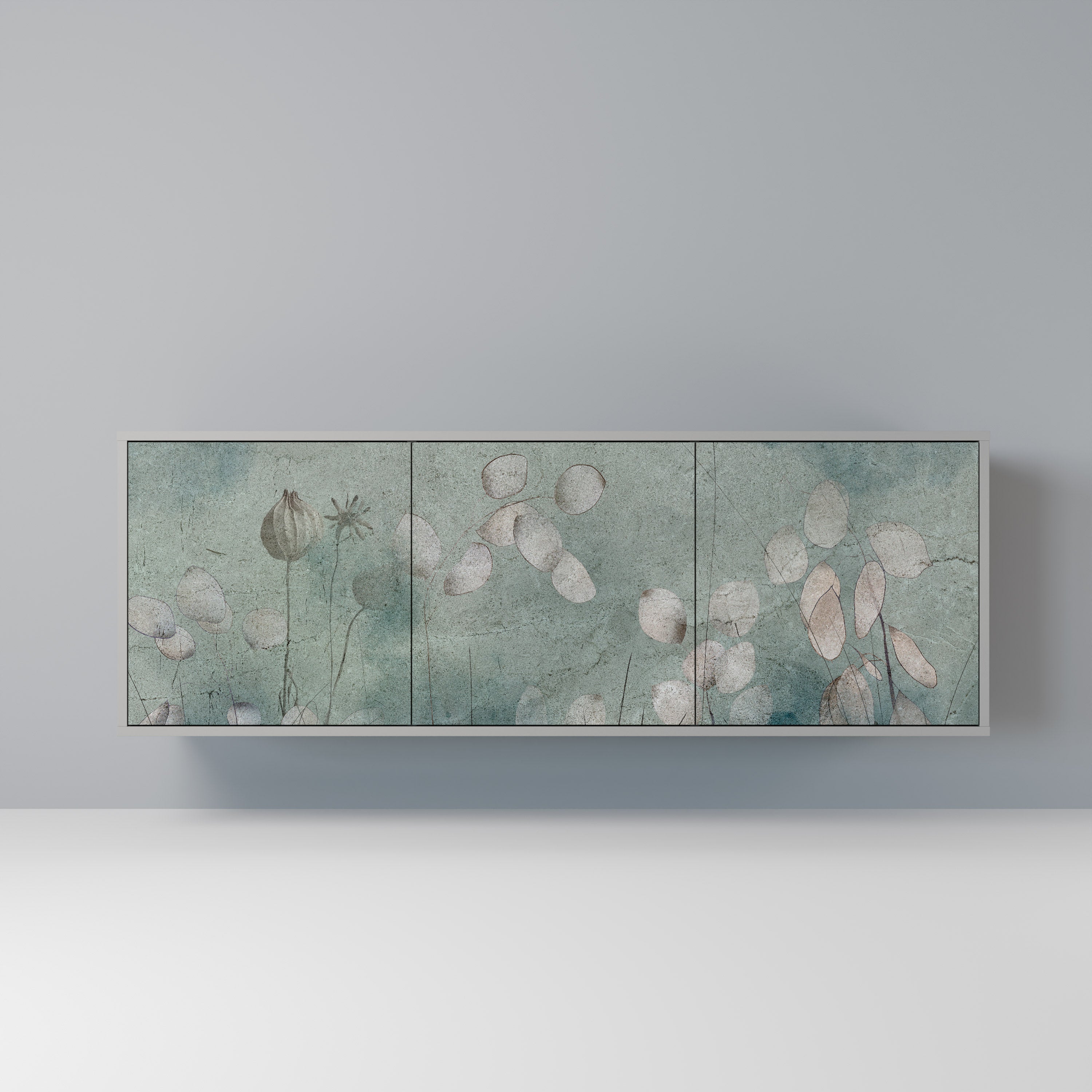 Buffet 3 portes NIGHT LADY finition grise