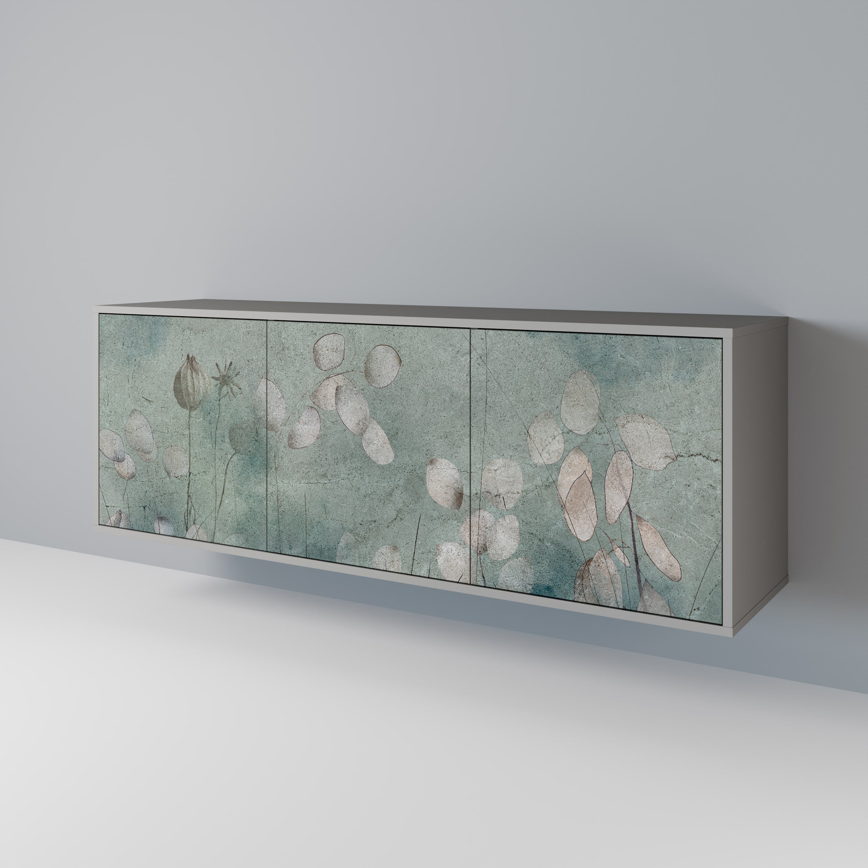 Buffet 3 portes NIGHT LADY finition grise