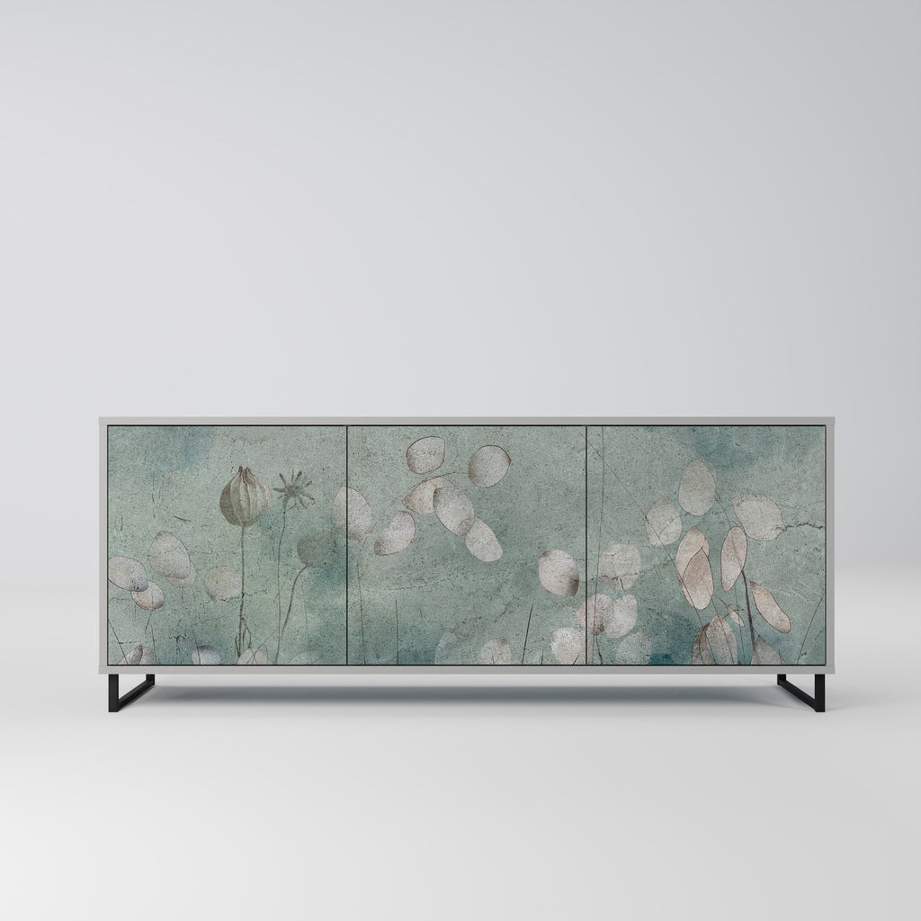 Buffet 3 portes NIGHT LADY finition grise