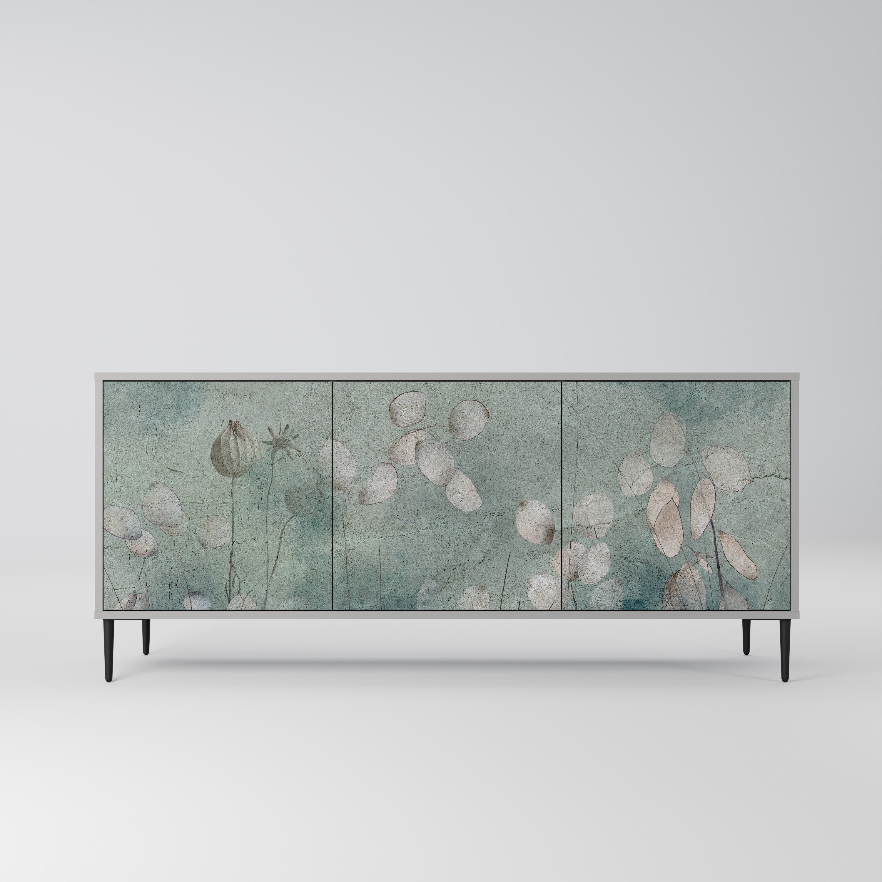 Buffet 3 portes NIGHT LADY finition grise