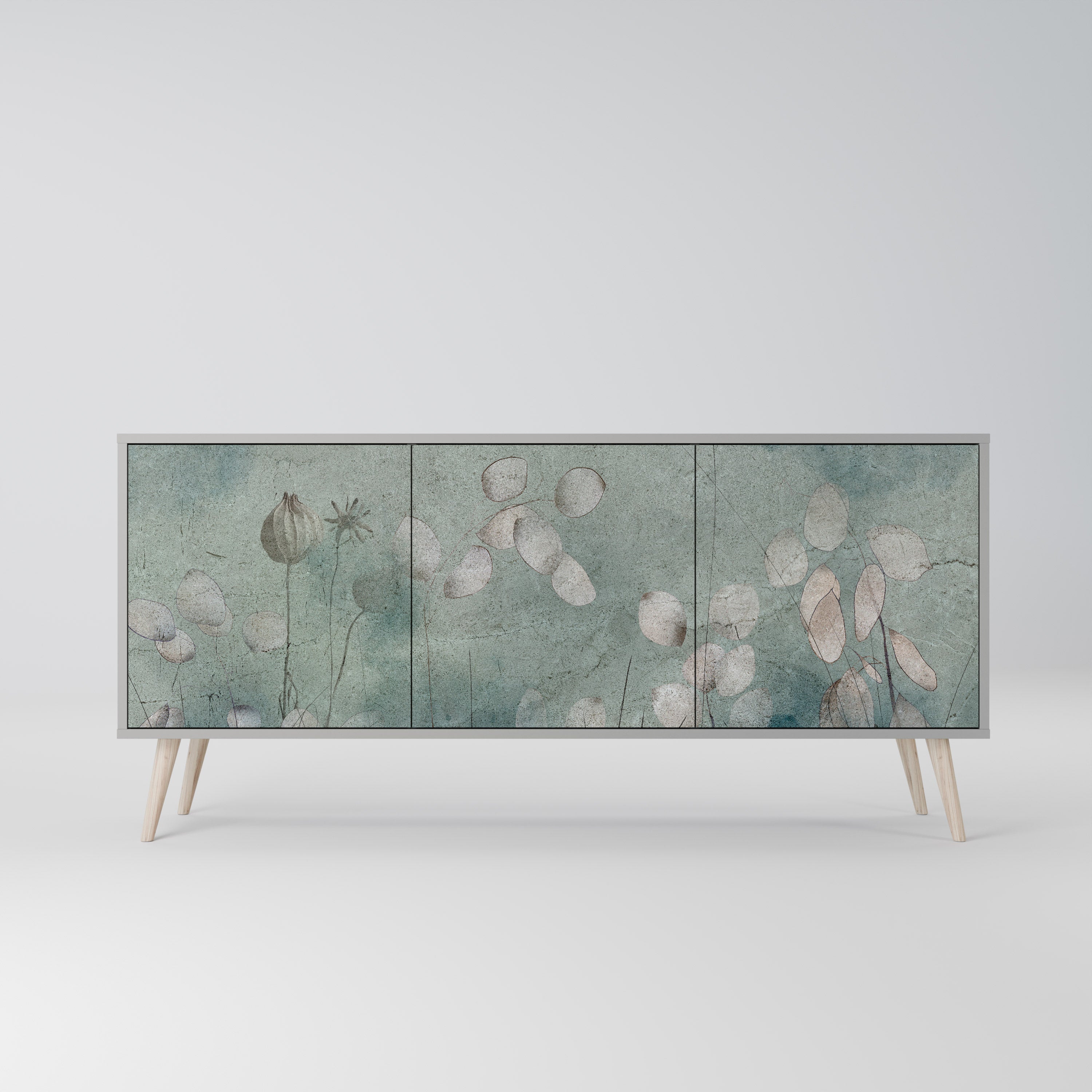 Buffet 3 portes NIGHT LADY finition grise