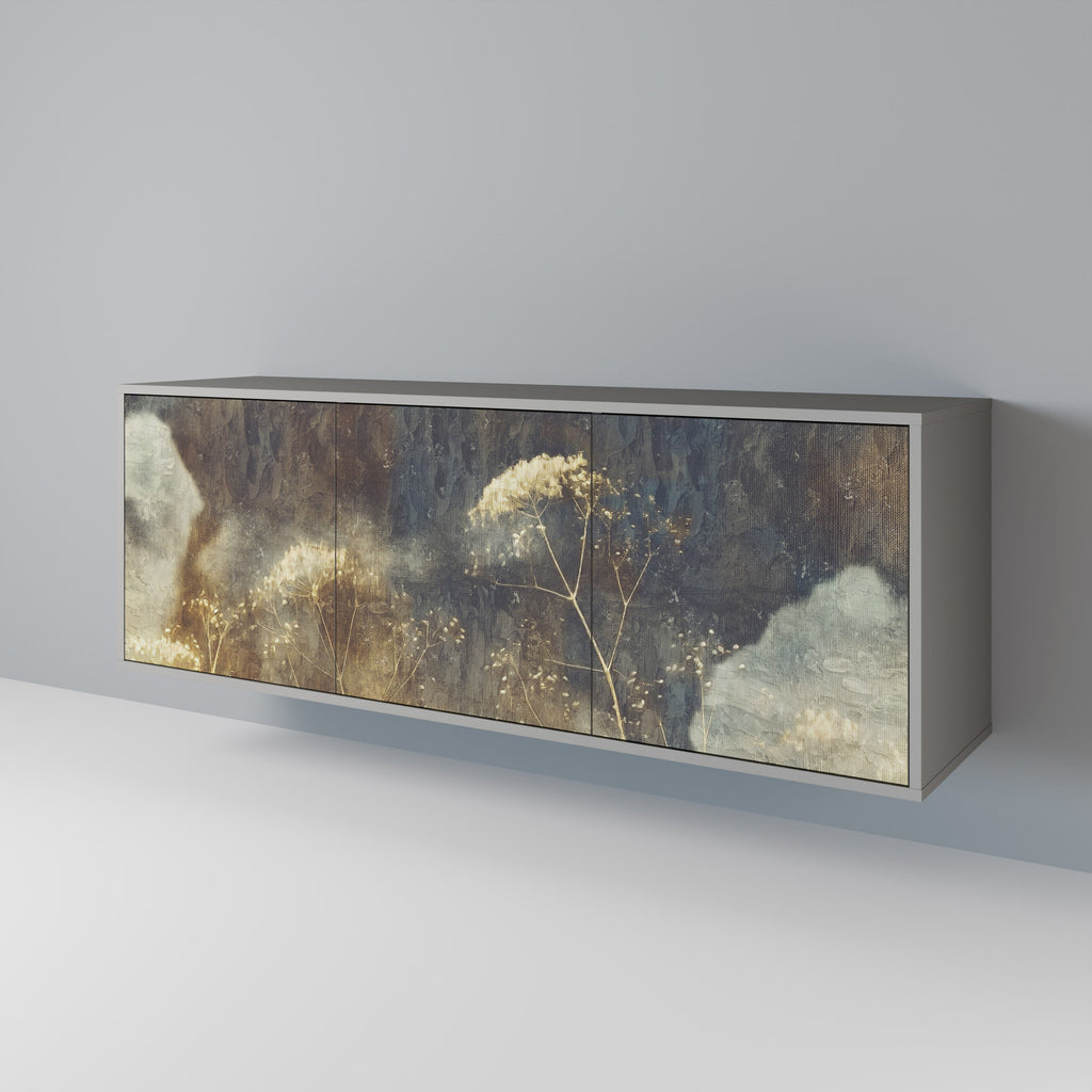 Buffet 3 portes GENTLE POWER en finition grise