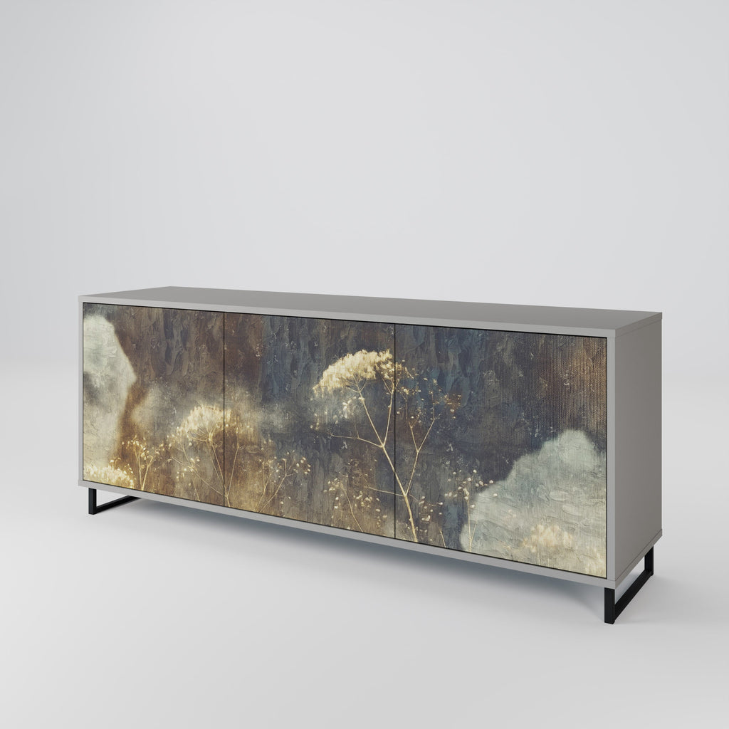 Buffet 3 portes GENTLE POWER en finition grise