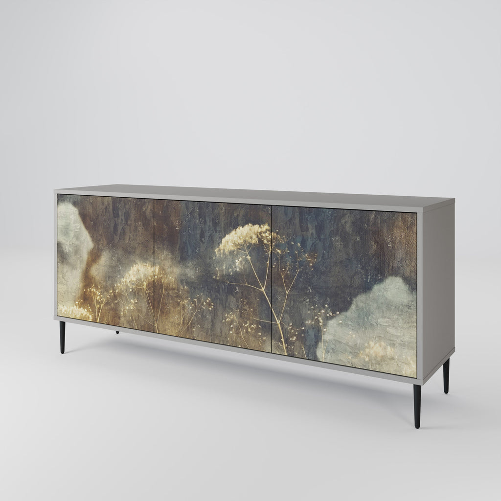 Buffet 3 portes GENTLE POWER en finition grise