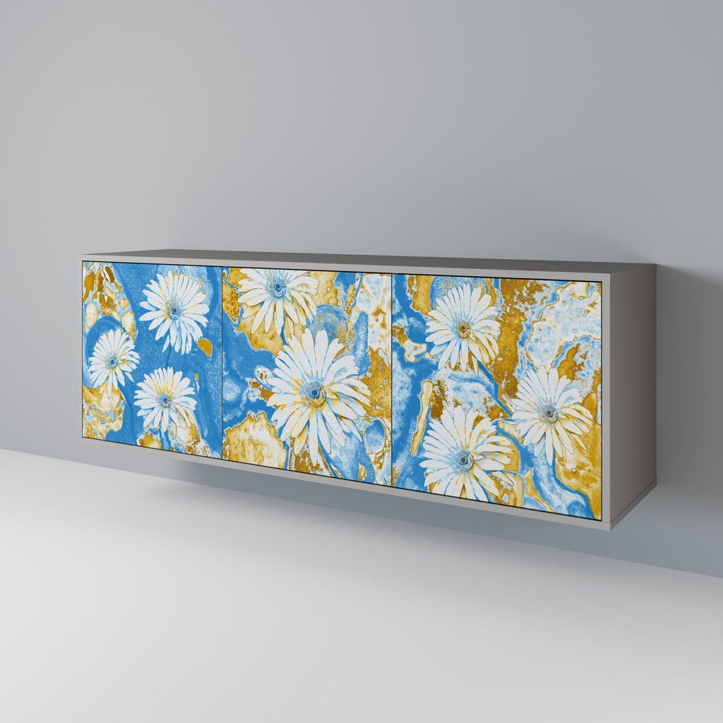 Buffet 3 portes DAISY LUXE finition grise