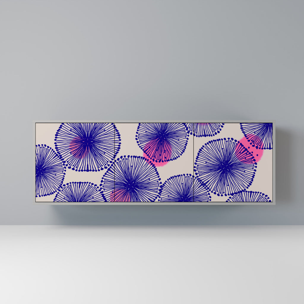 Buffet 3 portes MAGIC NATURE finition grise