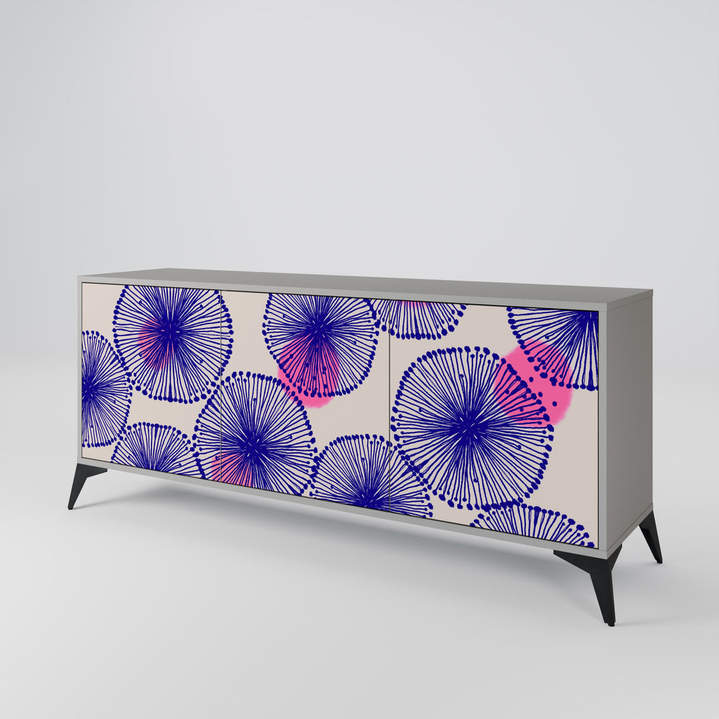 Buffet 3 portes MAGIC NATURE finition grise