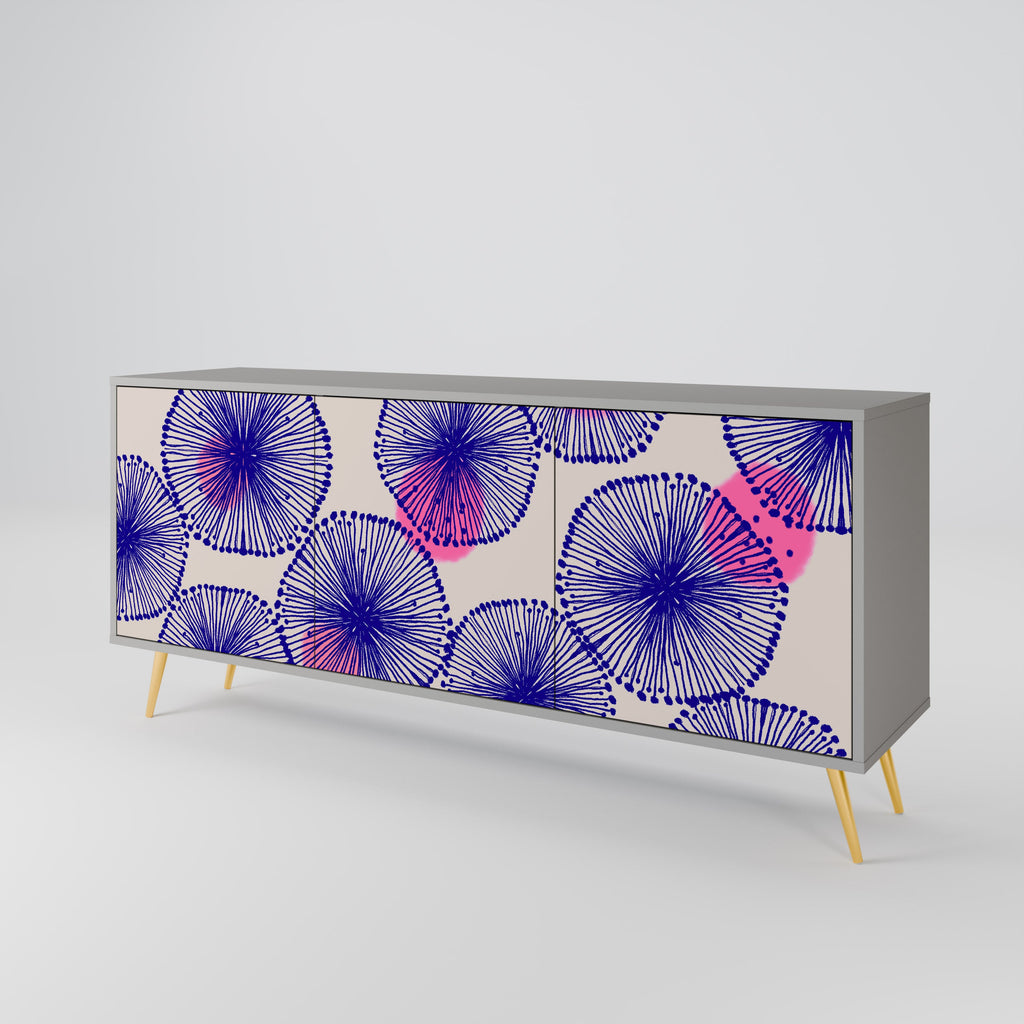 Buffet 3 portes MAGIC NATURE finition grise