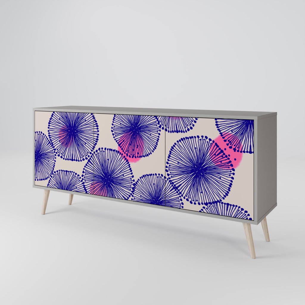 Buffet 3 portes MAGIC NATURE finition grise