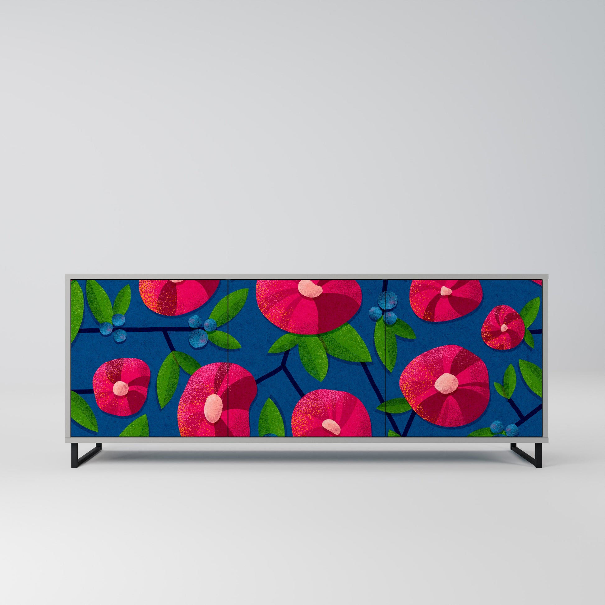 SPRING THOUGHTS 3-Door Sideboard in Grey Finish