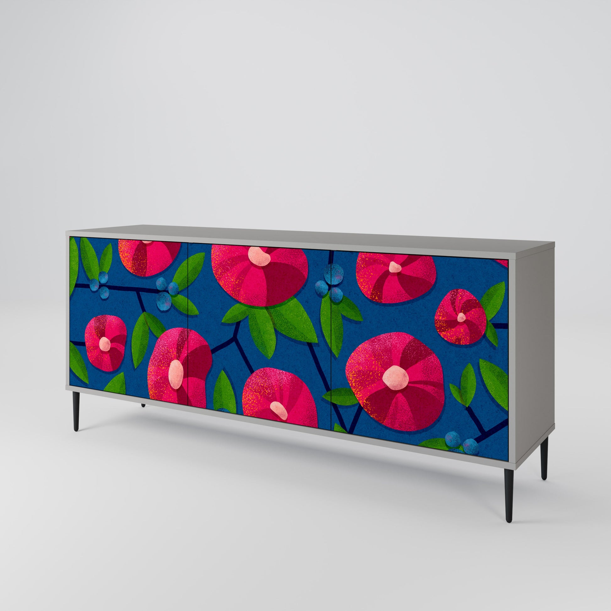 SPRING THOUGHTS 3-Door Sideboard in Grey Finish