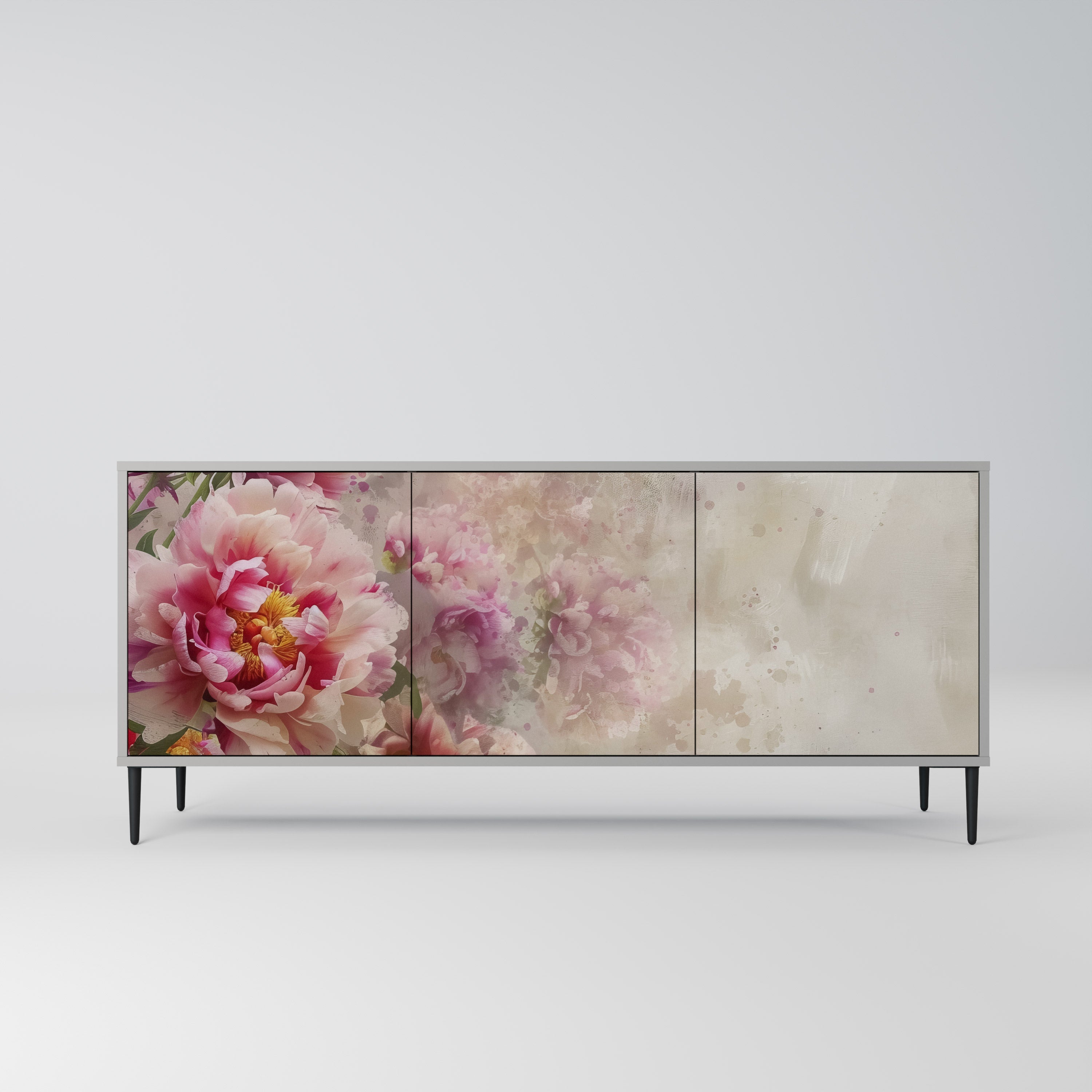 Buffet 3 portes PEONY WHISPER finition grise
