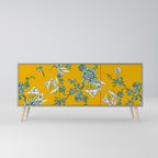 YELLOW CHINOISERIE 3-Door Sideboard
